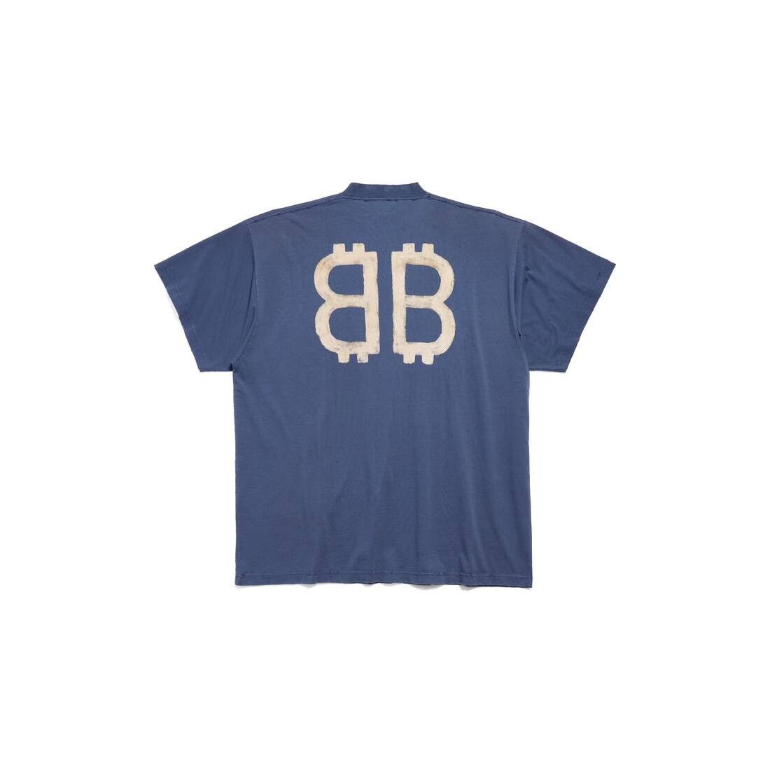 Balenciaga o1srvl11e1025 Crypto T-Shirt Oversized in Blue Size US S / EU 44-46 / 1 - 6 Thumbnail