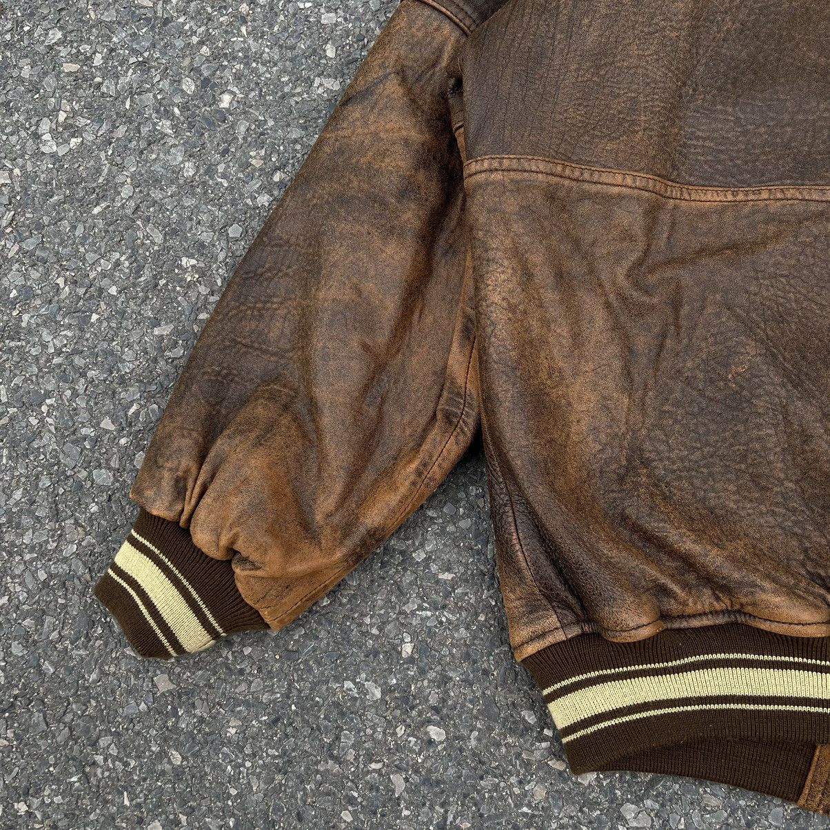 Genuine Leather × Starter × Vintage Vintage 90s Chicago White Sox by Starter Leather Jacket Size US L / EU 52-54 / 3 - 6 Thumbnail