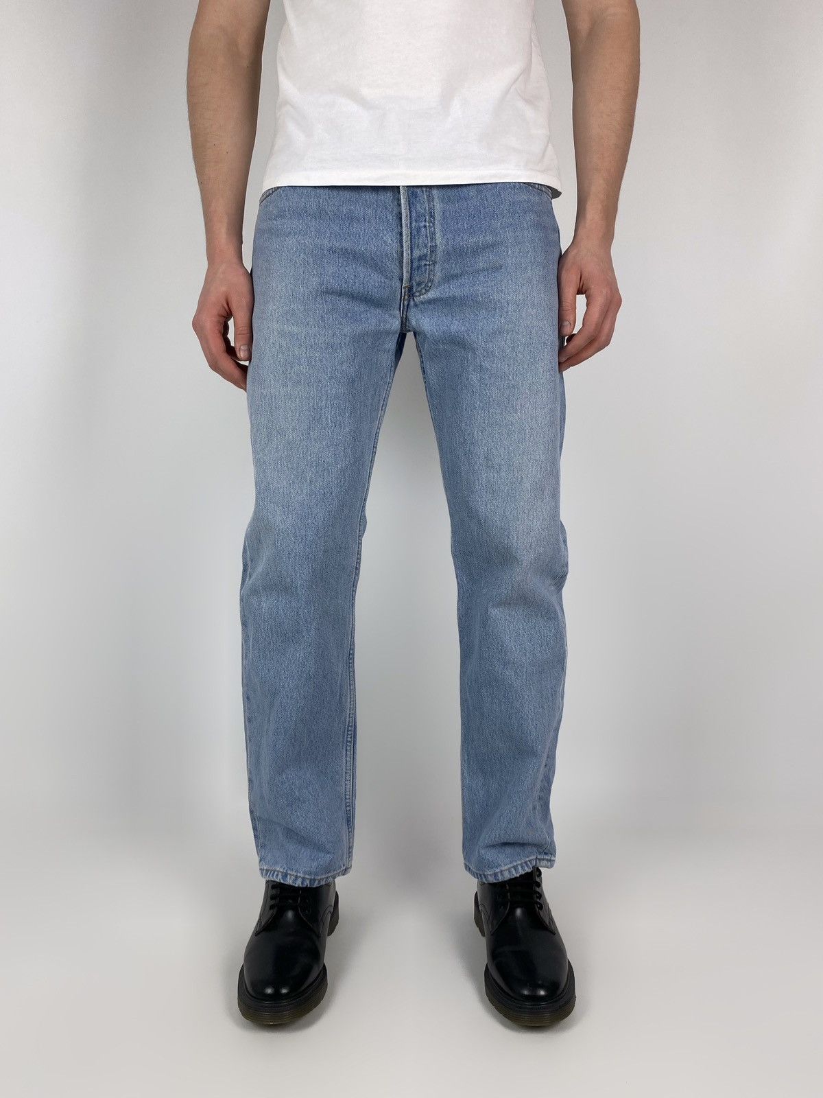 Levi's 2000’s Vintage Levi’s 501 Made in USA Blue Denim Pants 33X30 Size US 33 - 1 Thumbnail