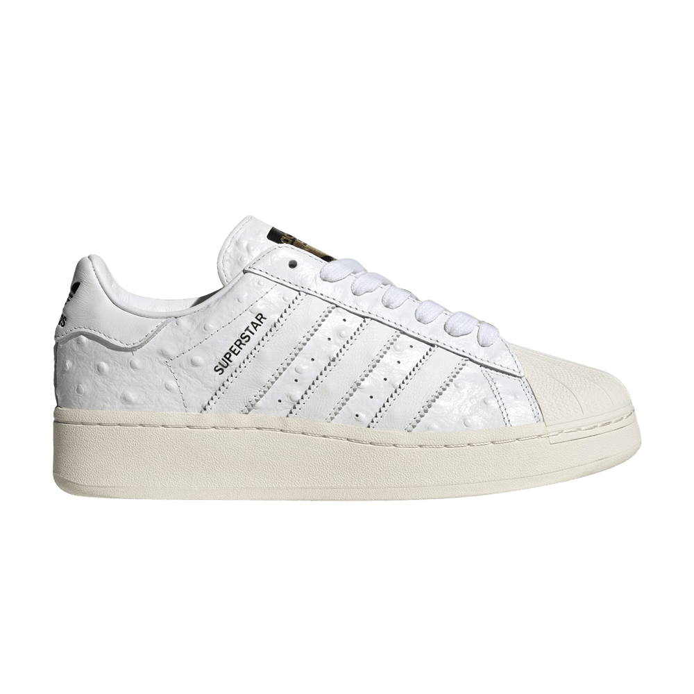image of Adidas Superstar Xlg White Ostrich Shoes, Men's (Size 6.5)