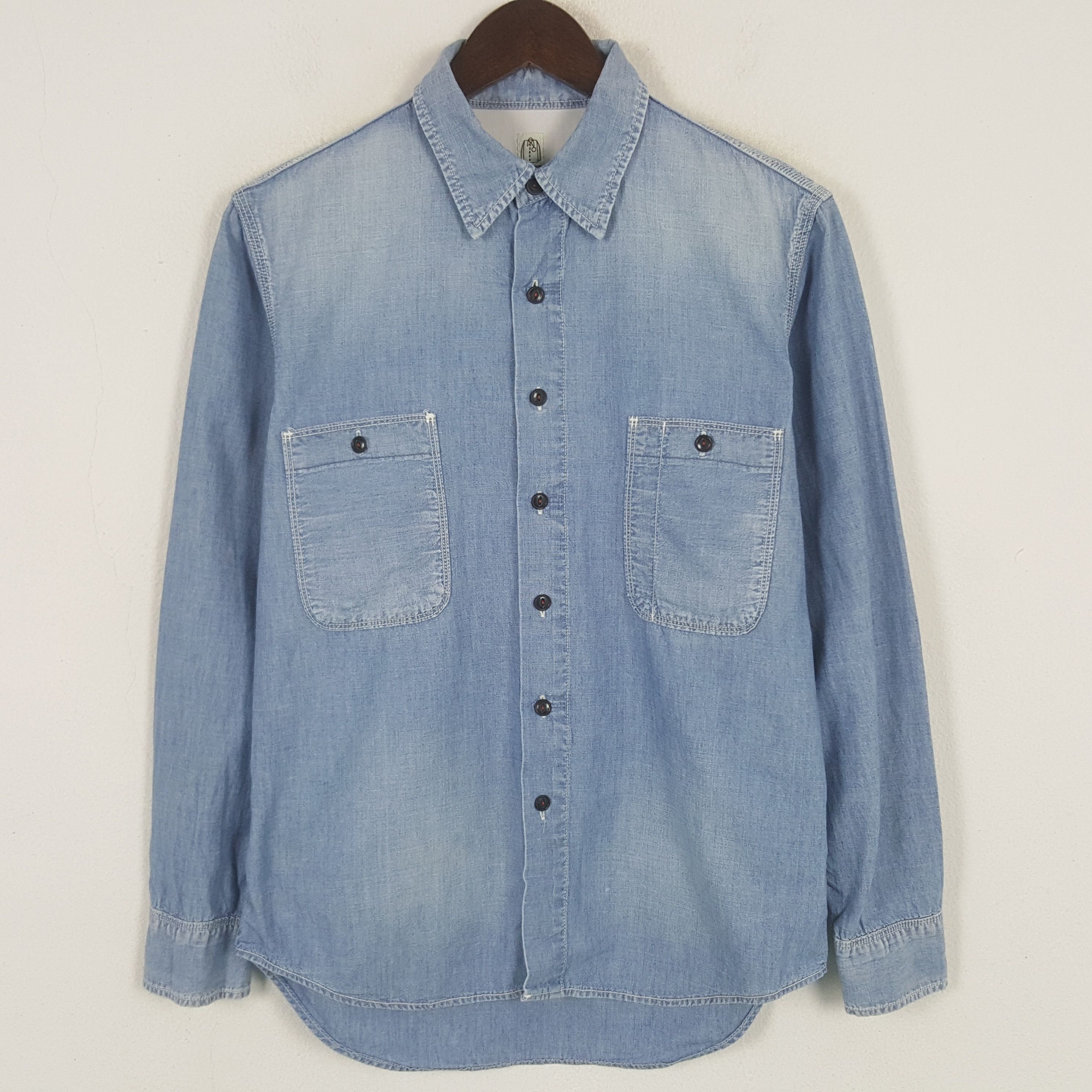 Japanese Brand × KATO × Vintage Vintage Shirt Kato Denim Button Up Shirt Size US S / EU 44-46 / 1 - 1 Thumbnail