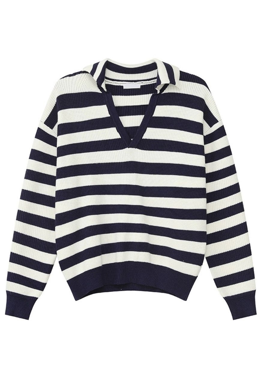 Other Men’s striped retro V-neck sweater Size US M / EU 48-50 / 2 - 8 Thumbnail