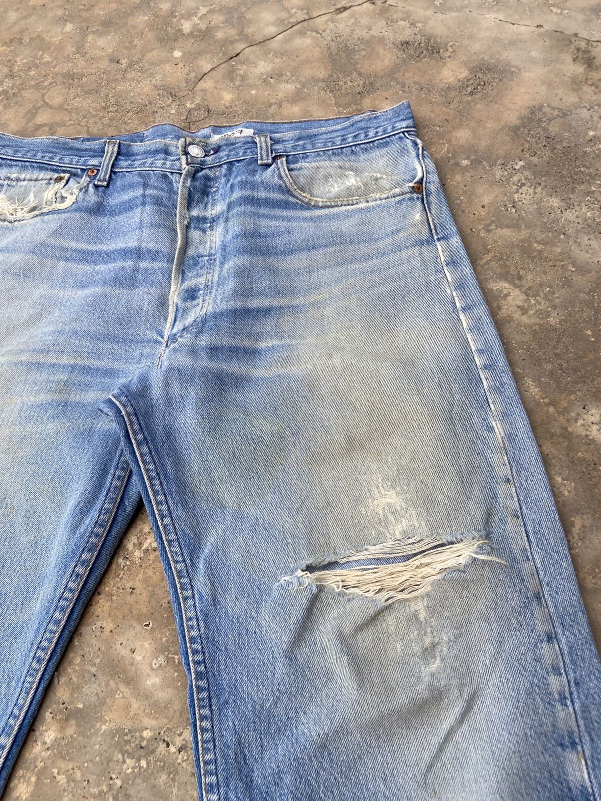 Levi's Vintage Levis 501 Distressed Pant Size US 35 - 3 Thumbnail