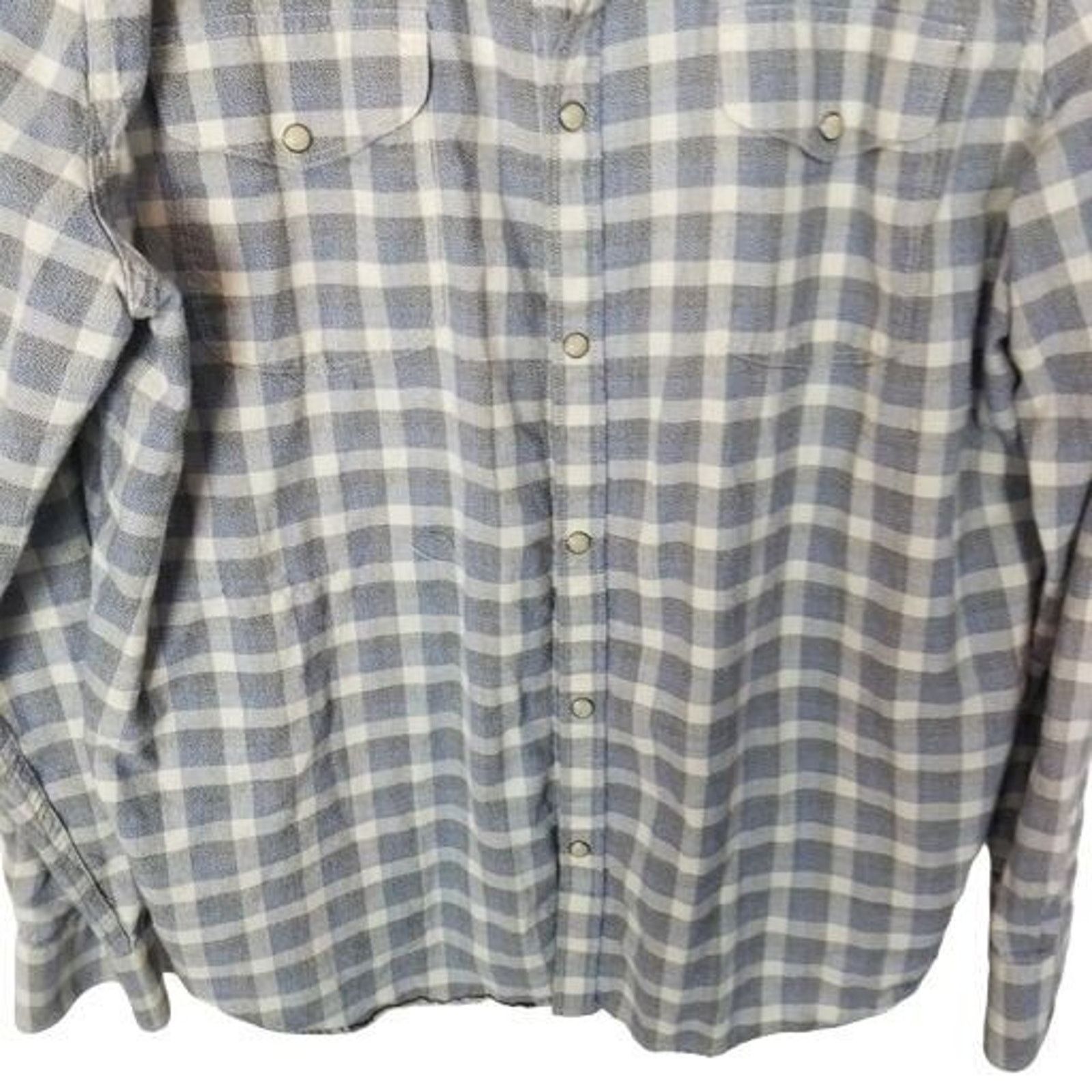 Lucky Brand Lucky Brand Mens Checker Western Shirt XXL Pearl Snap Cowboy Size US XXL / EU 58 / 5 - 3 Thumbnail