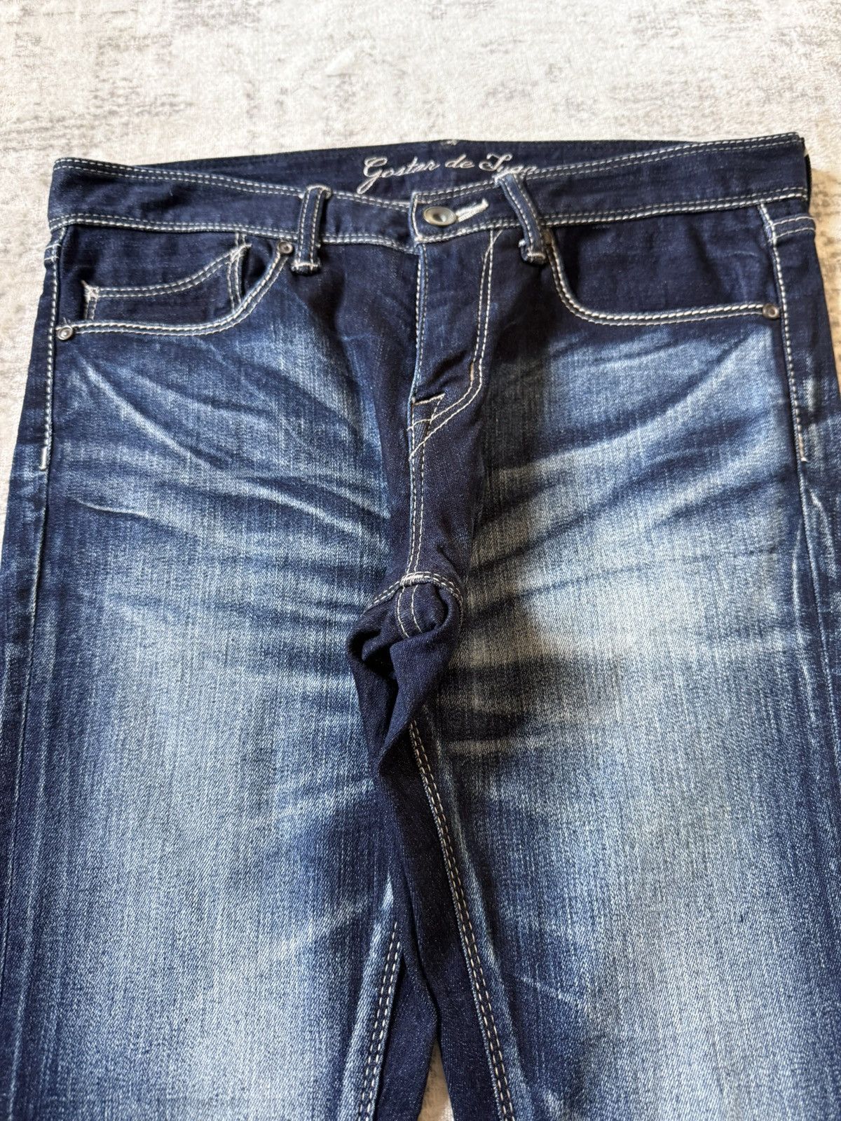 Japanese Brand Gostar De Fuga Shadow Fade Wash Whiskers Skinny Jeans Size US 29 - 11 Thumbnail