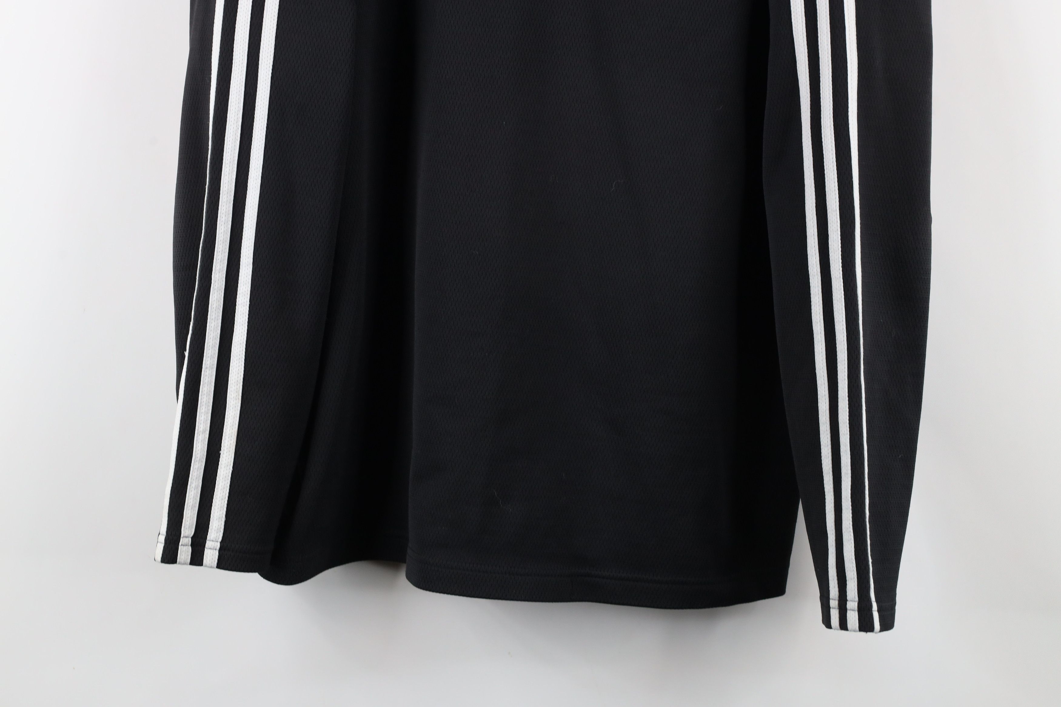 Adidas × Vintage Vintage Adidas Striped Knit Long Sleeve T-Shirt Black Size US M / EU 48-50 / 2 - 3 Thumbnail