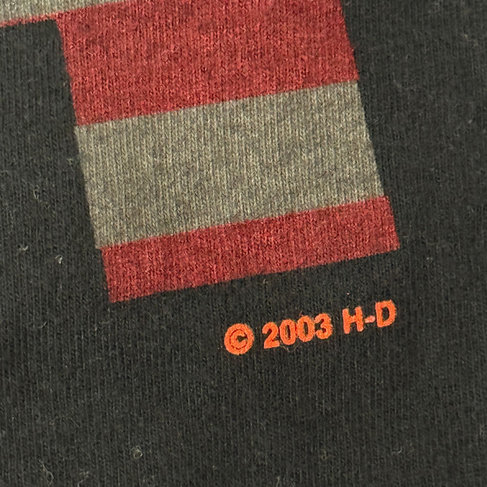 Harley Davidson Vtg USA H-D Flag Motorcycle Biker Motor FLAMES T Shirt Size US L / EU 52-54 / 3 - 6 Thumbnail