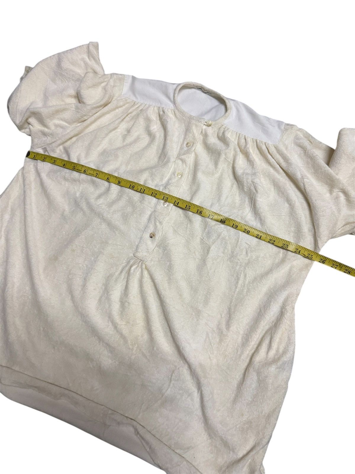Comme des Garcons Comme des Garcons Cream-colored Shirt Dress Long Sleeves Size L / US 10 / IT 46 - 5 Thumbnail