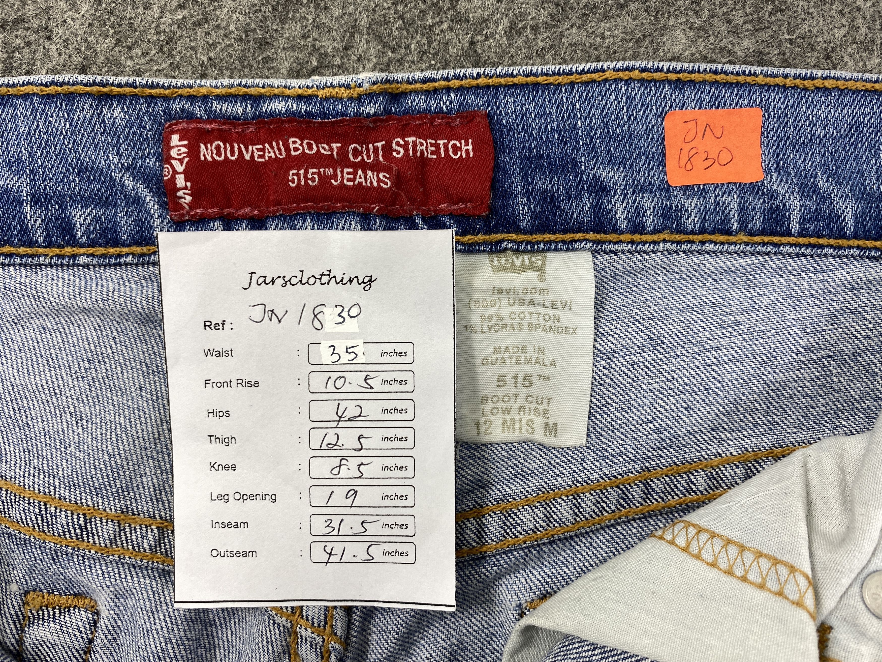 Levi's Light Blue Wash Vintage Levi's 515 Flare 35x31.5 -JN1830 Size ONE SIZE - 7 Thumbnail