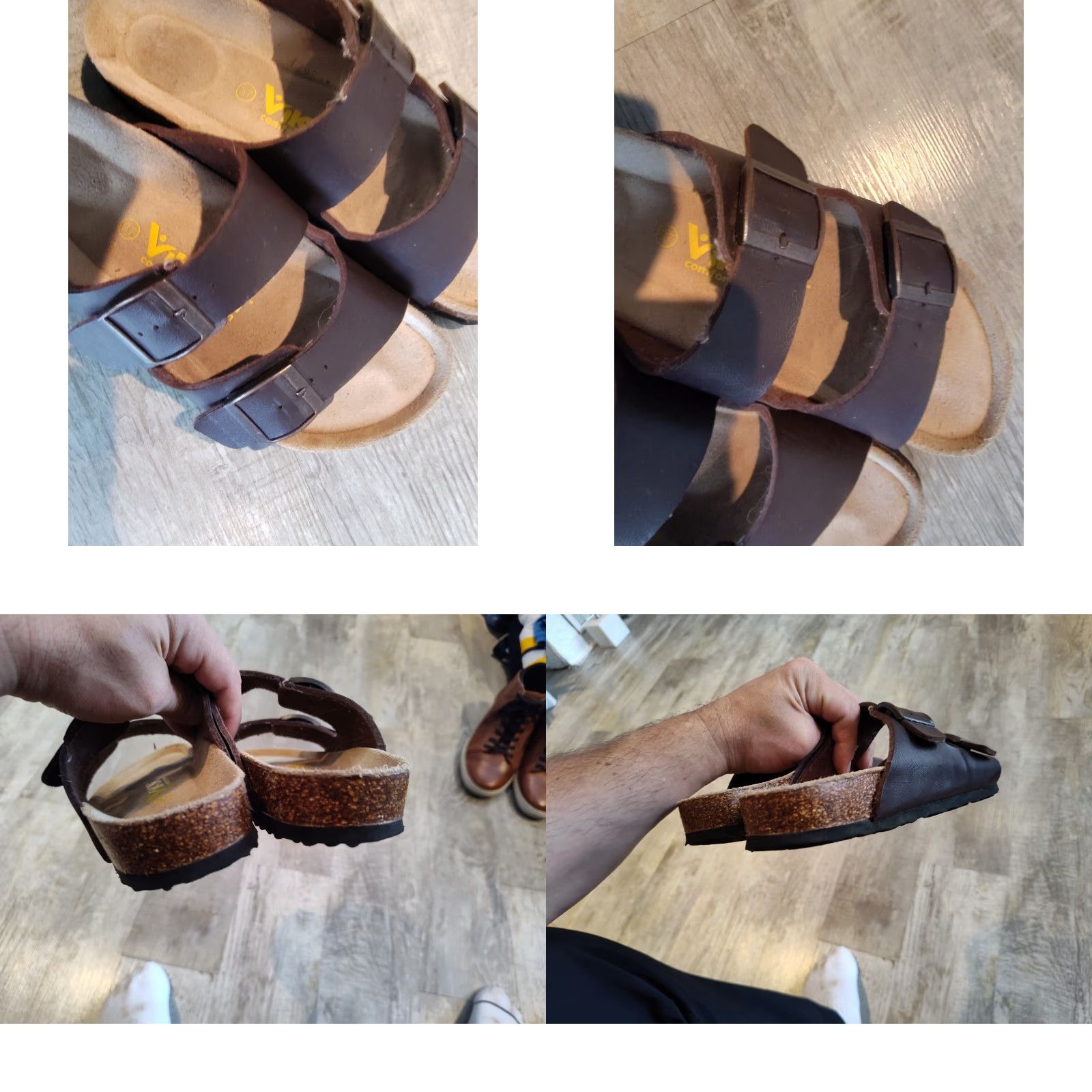 Vintage VIKING Leather Sandals Women's Revolution Comfort Flat Size 6.5 US Brown Vintage Style Size US 6.5 / IT 36.5 - 8 Thumbnail