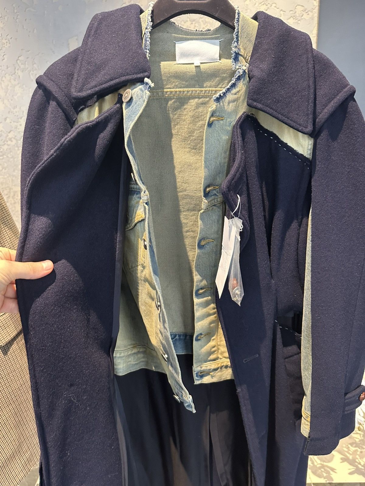 Maison Margiela Margiela deconstructed coat jacket cape denim wool womens 38 Size XS / US 0-2 / IT 36-38 - 20 Thumbnail