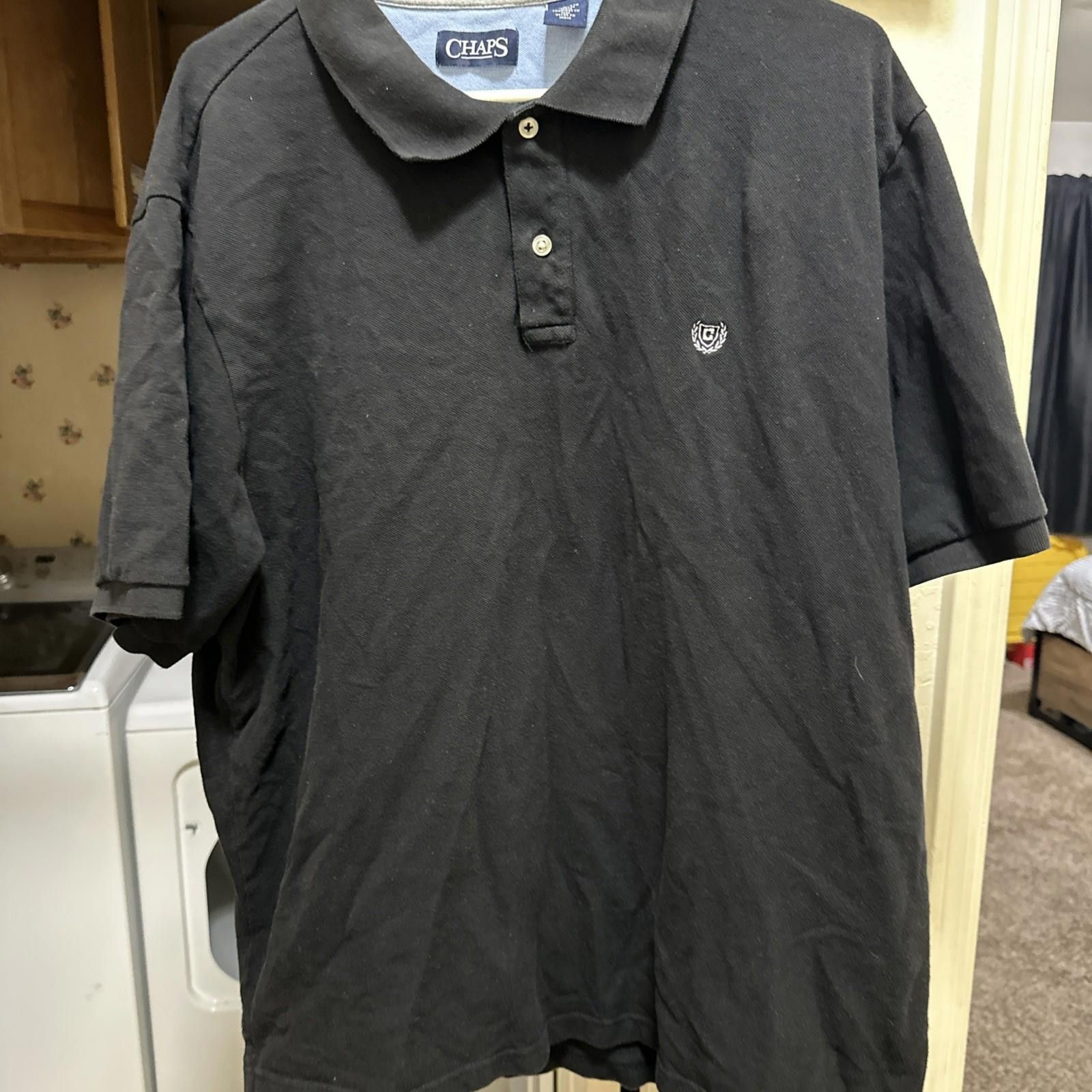Chaps Chaps Men's Size 2XL Polo Shirt Black Cotton Short Sleeve Size US XXL / EU 58 / 5 - 1 Thumbnail