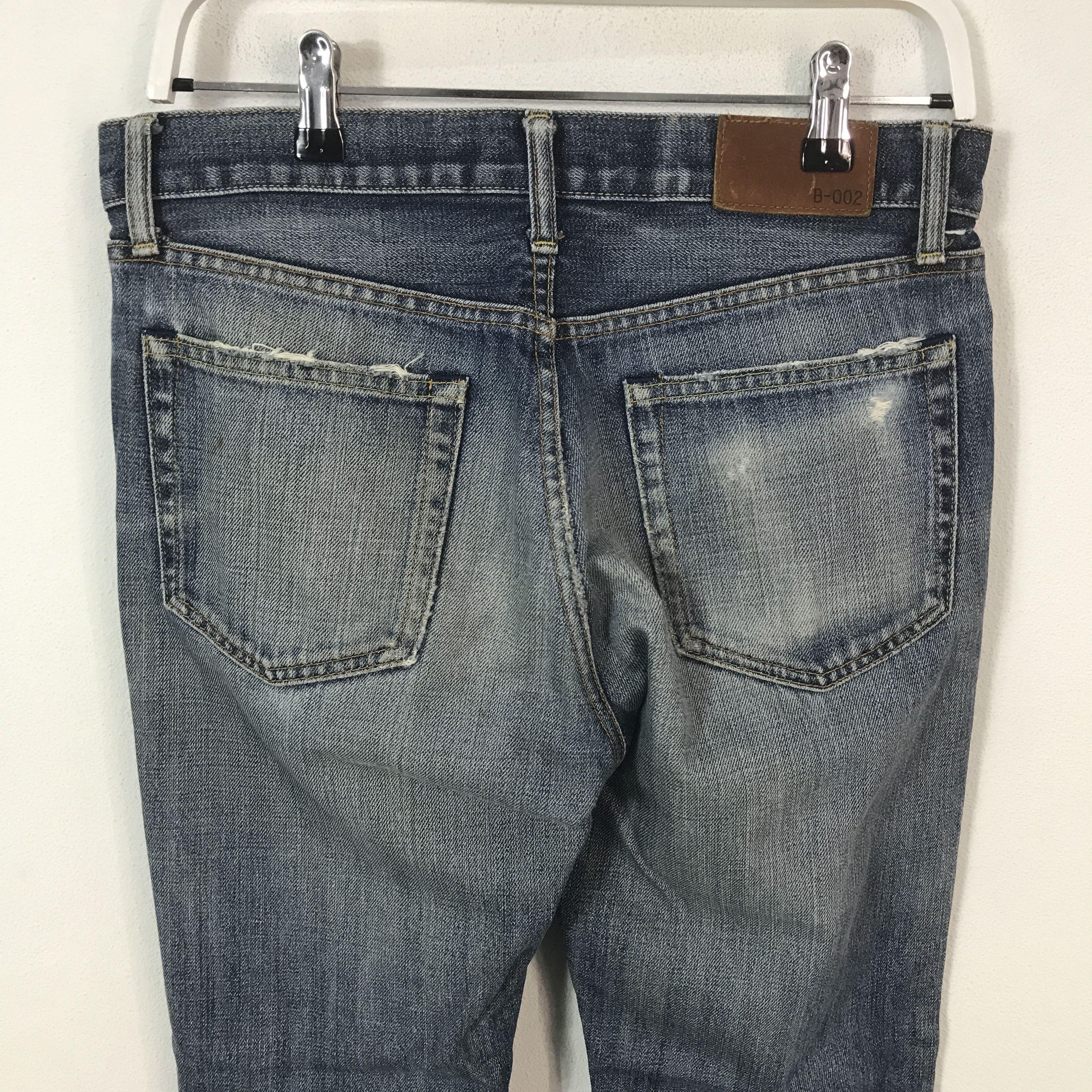 Japanese Brand Flare uniqlo Jp bootcut distressed denim K54B17 Size US 31 - 5 Thumbnail