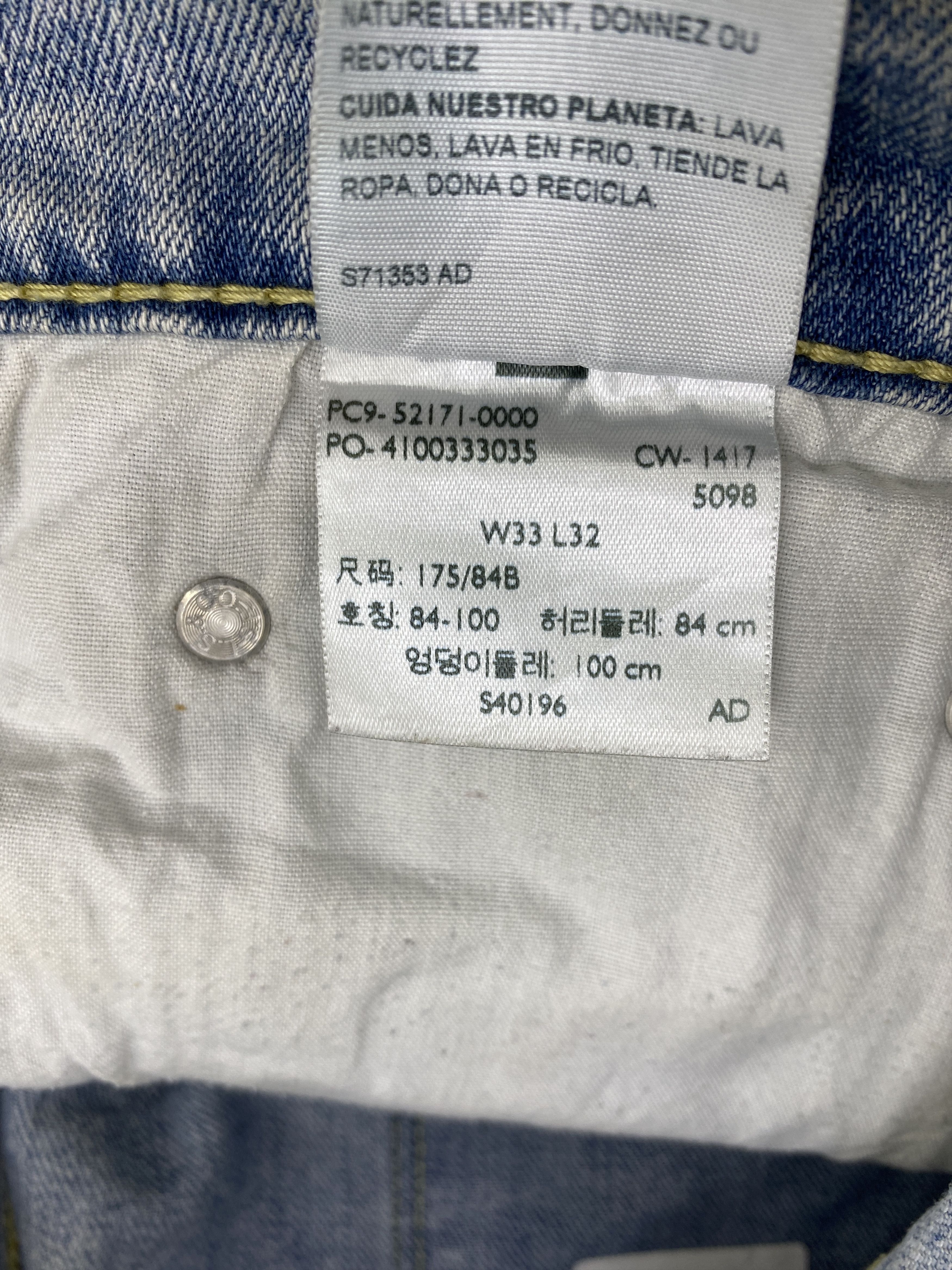 Levi's Vintage Levis 521 Denizen Light Wash Jeans S0030 Size US 34 / EU 50 - 7 Thumbnail