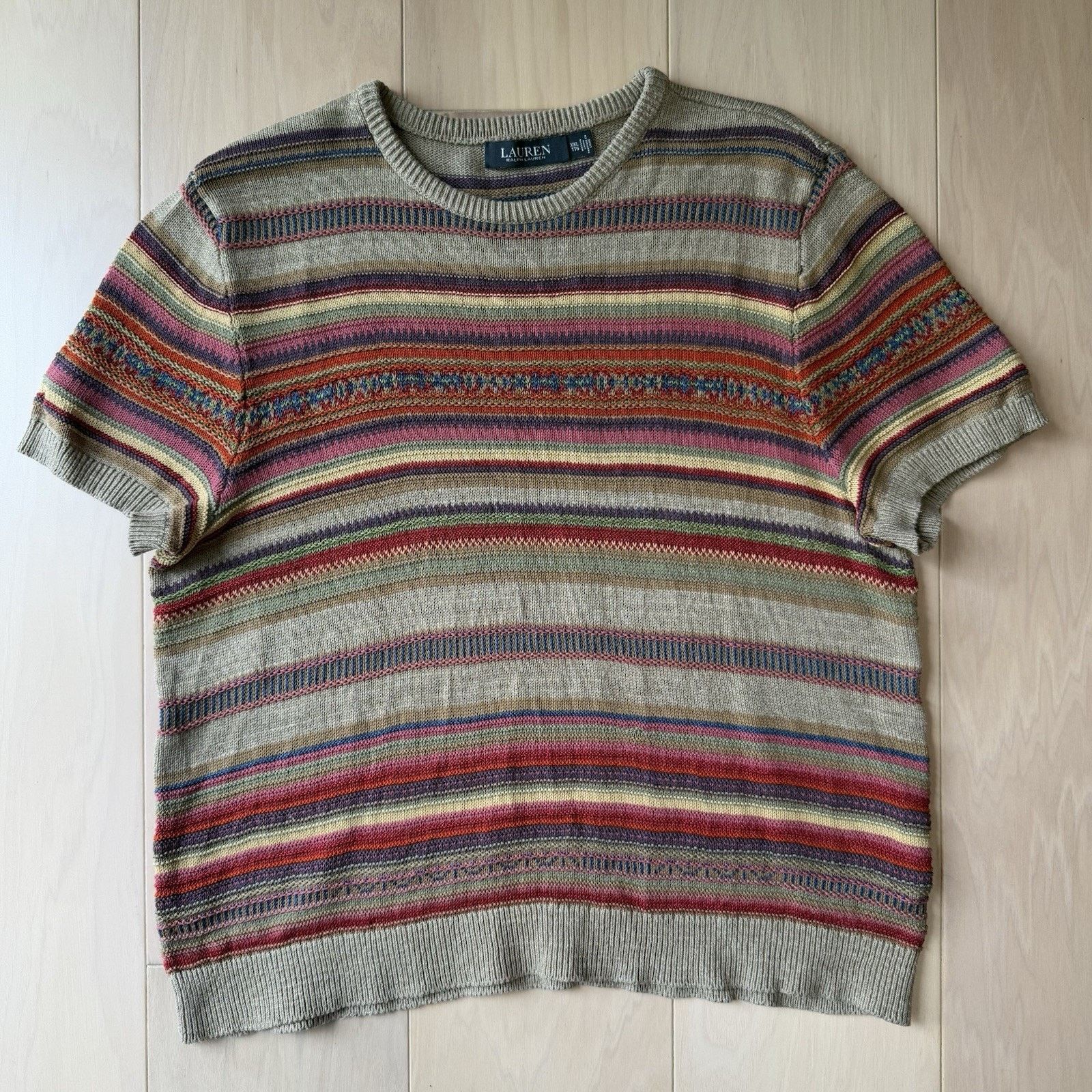 Lauren Ralph Lauren Lauren Ralph Lauren Fair Isle Sweater 2XL Multicolor Striped Size XXL / US 16-18 / IT 52-54 - 2 Thumbnail