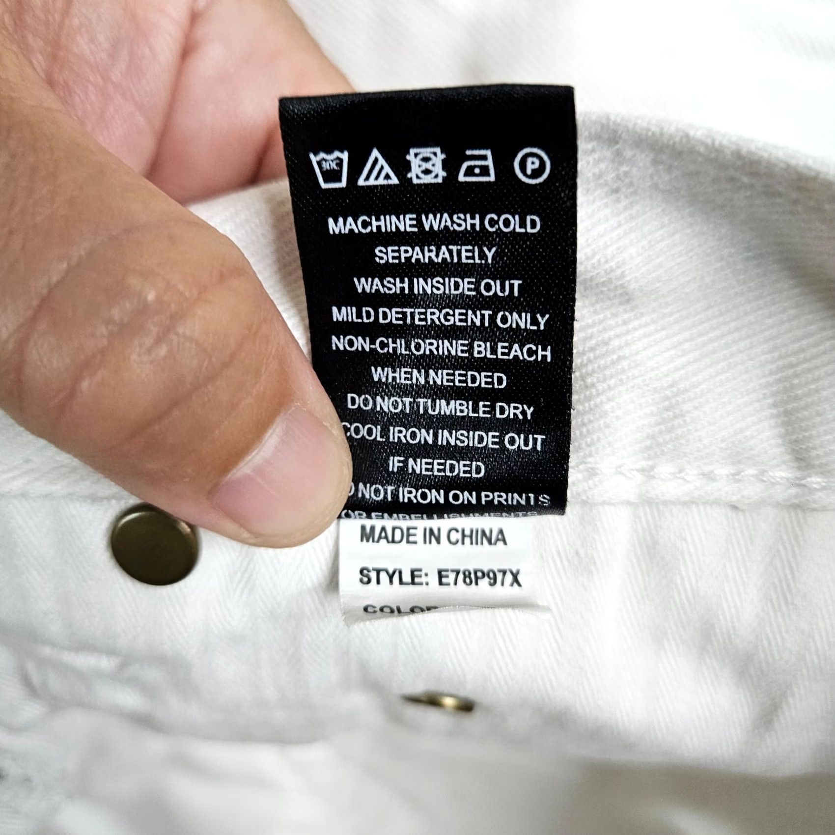 Prps PRPS Jeans Men White Mid-Rise Five Pocket Zippered Front Biker Sz 36 Stained Size US 36 / EU 52 - 6 Thumbnail