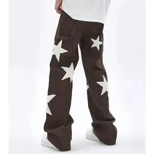 Japanese Brand Retro-style Jeans Ripped Baggy Trousers Star Harajuku style Size US 32 / EU 48 - 5 Thumbnail