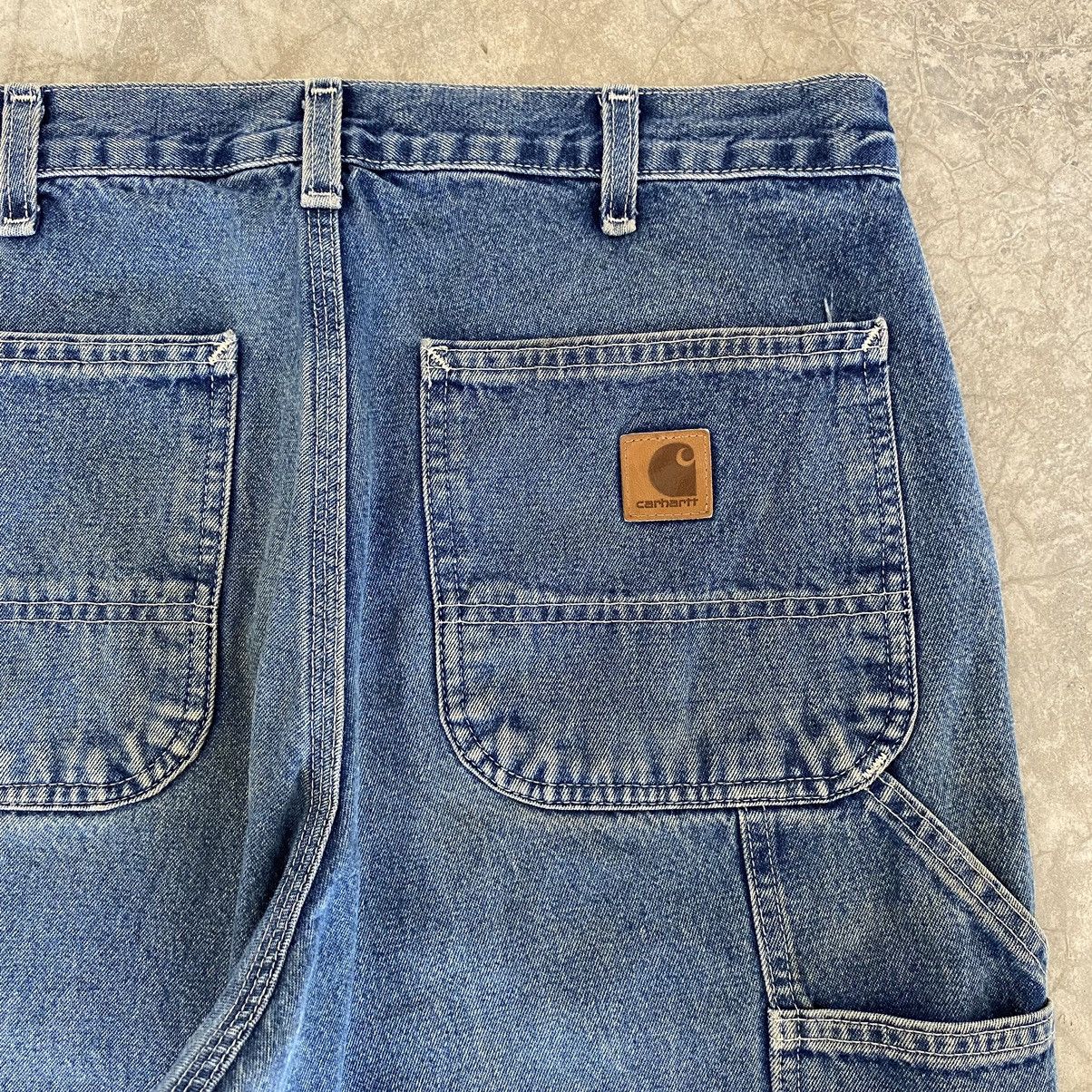 Carhartt × Vintage VTG Carhartt Medium Washed Blue Carpenter Denim Jeans Size US 32 / EU 48 - 20 Thumbnail