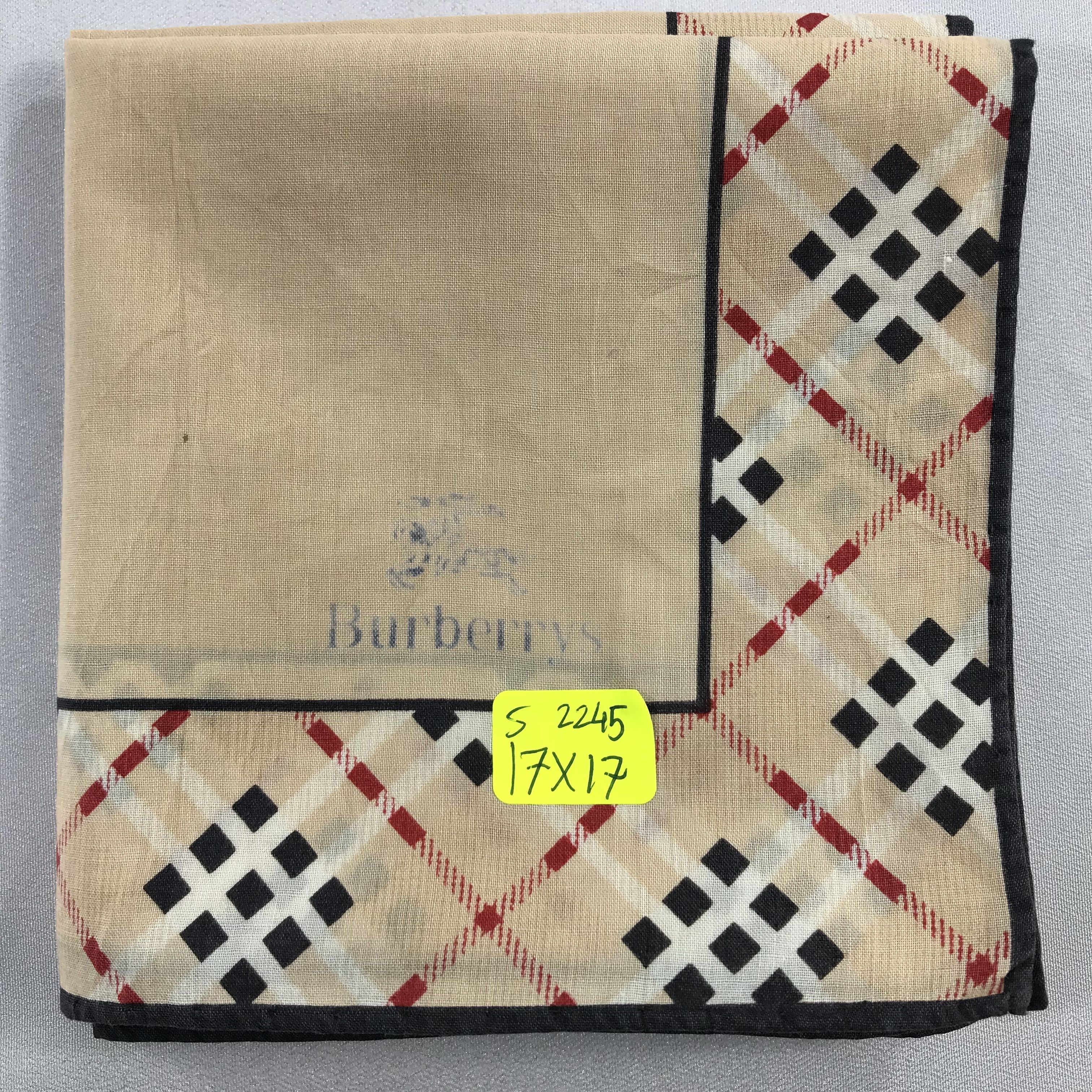Burberry × Vintage Burberry Bandana / Handkerchief / Neckerchief - S2245 Size ONE SIZE - 6 Thumbnail