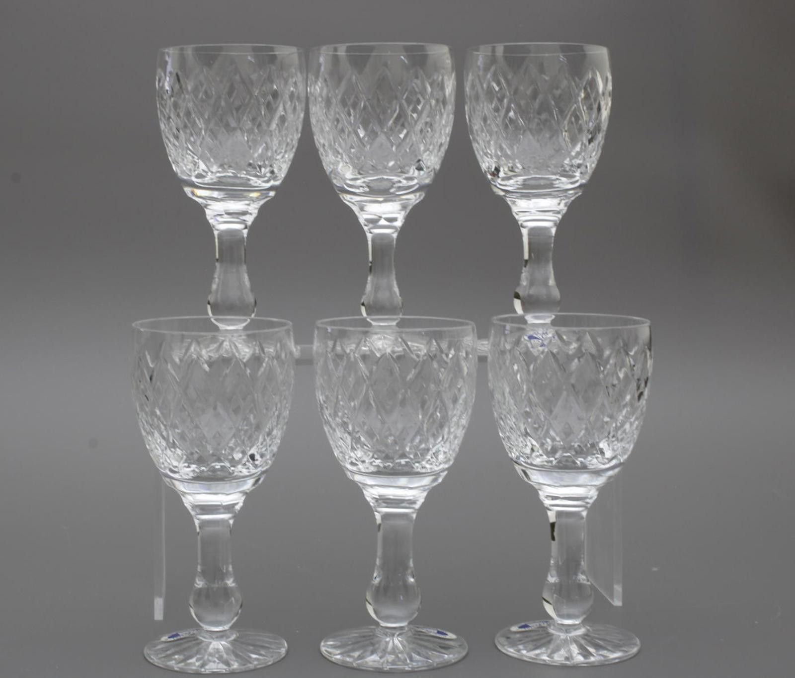 Other Tutbury Set of 6 Vintage Cut Crystal Wine Glasses 5 1/2 Inch Size ONE SIZE - 1 Thumbnail