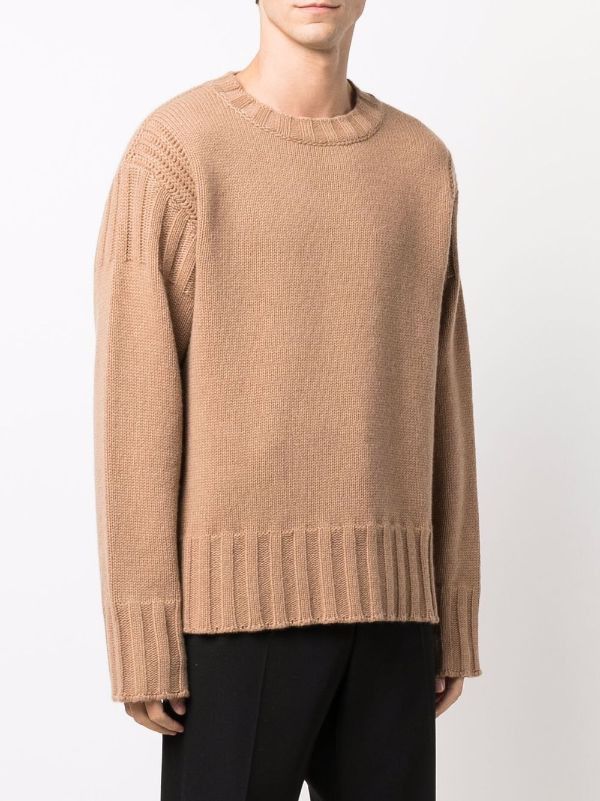 Jil Sander o1y1124 Low Shoulder Sleeves Sweater in Beige Size US M / EU 48-50 / 2 - 3 Thumbnail