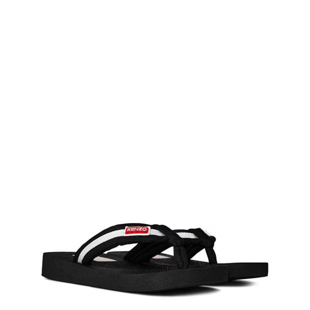 Kenzo o1g2r1mq1024 Sliders in Black & White Size US 9 / IT 39 - 3 Thumbnail