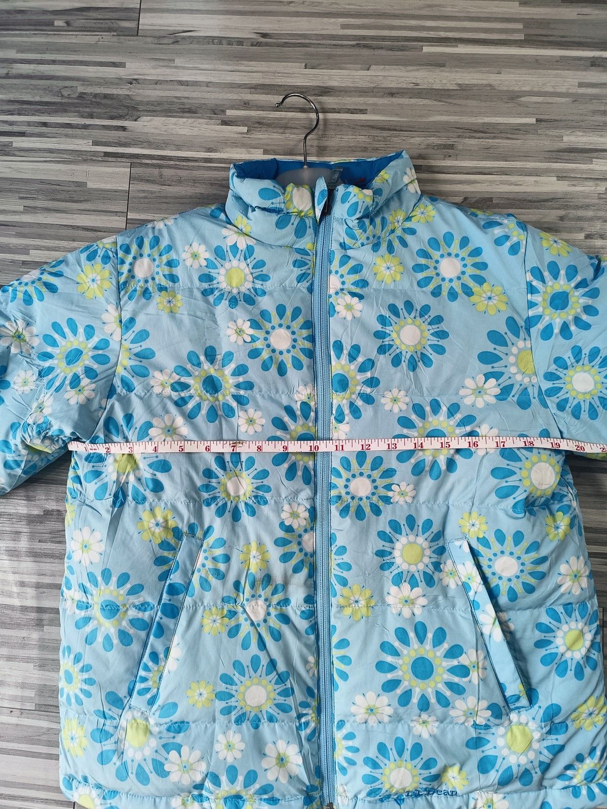 L.L. Bean × Vintage L.L Bean Blue Floral Puffer Size L / US 10 / IT 46 - 11 Thumbnail