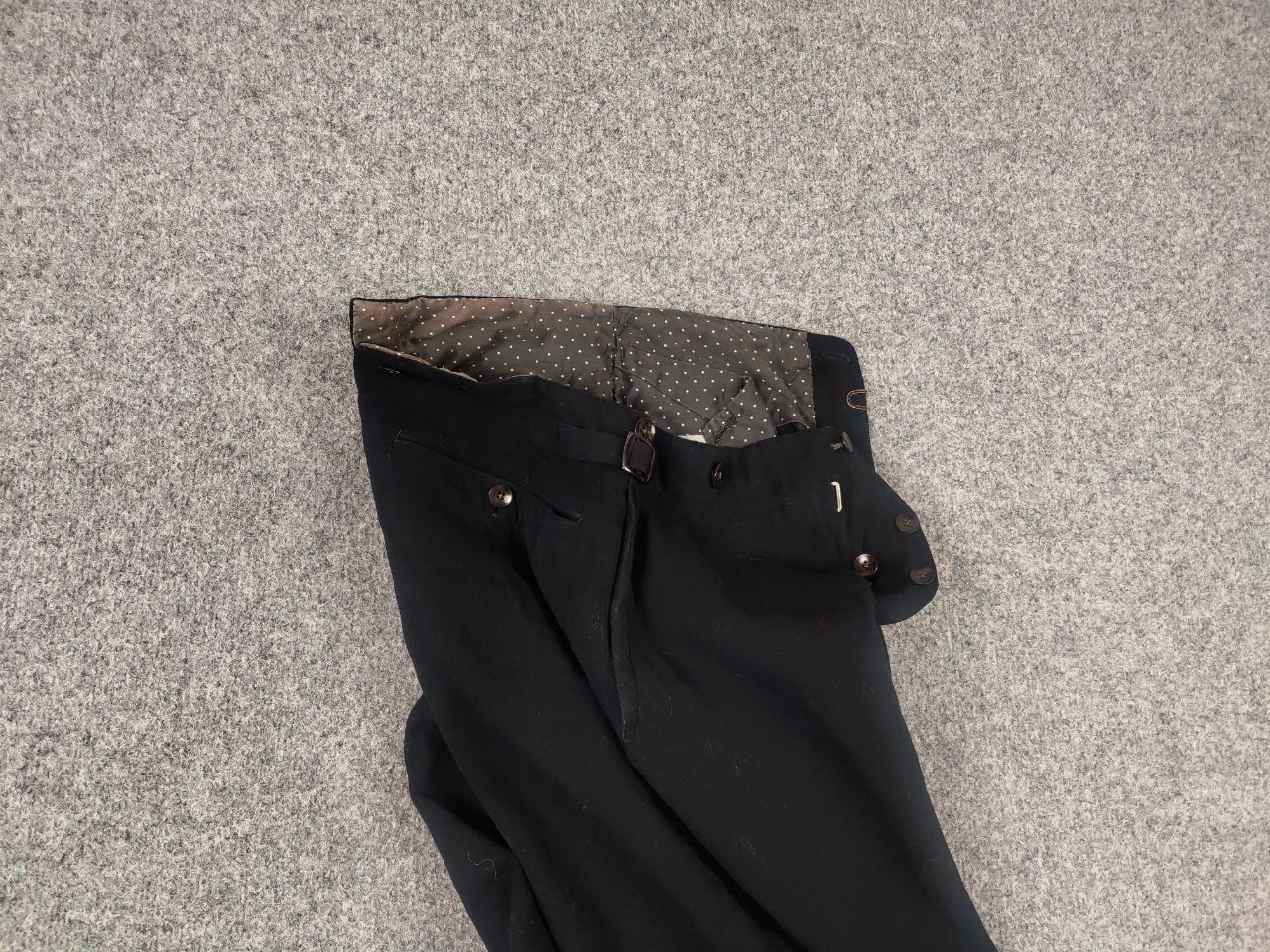 Vintage 1950's Vintage High Waist Fishtail Suspender Buckle Pants Size US 30 / EU 46 - 4 Thumbnail