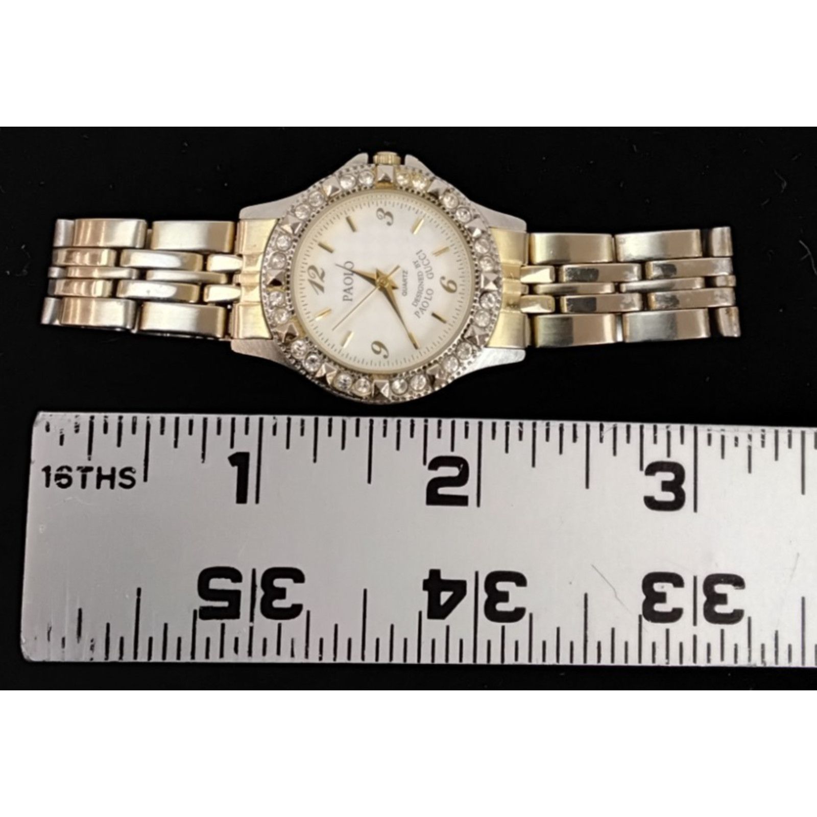Paolo Gucci Paolo Gucci Ladies Watch 2-Tone Rhinestone New Battery Size ONE SIZE - 10 Thumbnail