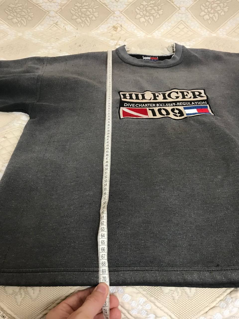 Tommy Hilfiger 🔥 TOMMY HILFIGER 90S VINTAGE CENTER LOGO OVERSIZE SWEATSHIRT Size US XL / EU 56 / 4 - 21 Thumbnail