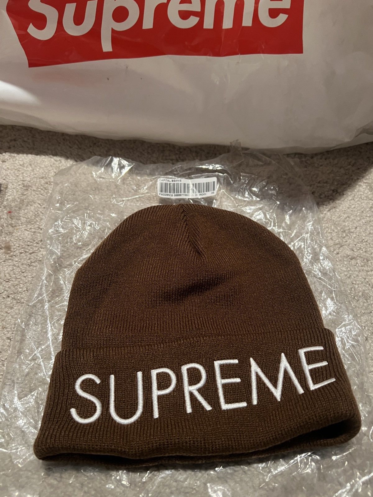 Supreme Supreme Capitol Beanie- Dark Brown Size ONE SIZE - 1 Thumbnail