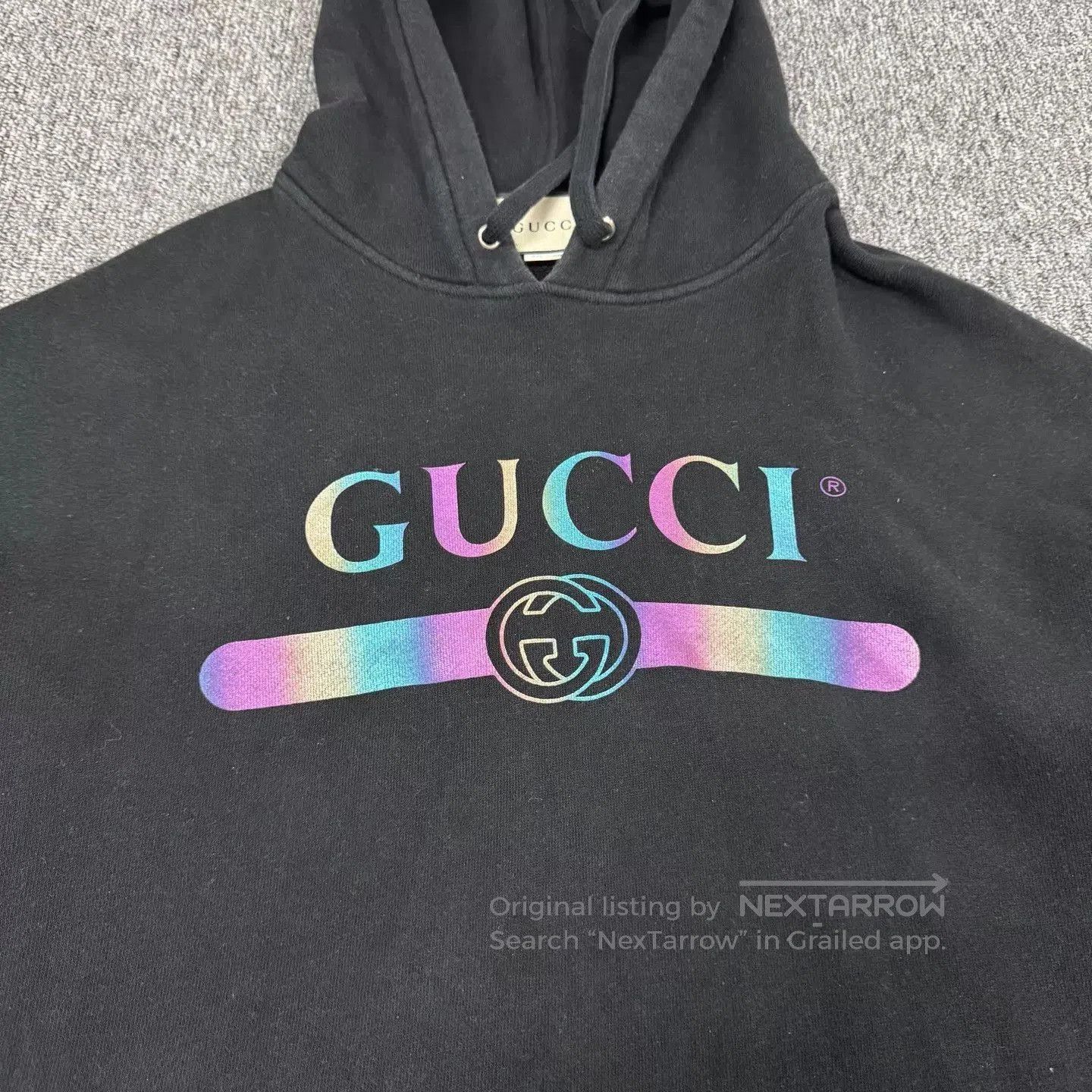 Gucci Black Hoodie with Iridescent Graphic Print, Size S. Size US S / EU 44-46 / 1 - 4 Thumbnail
