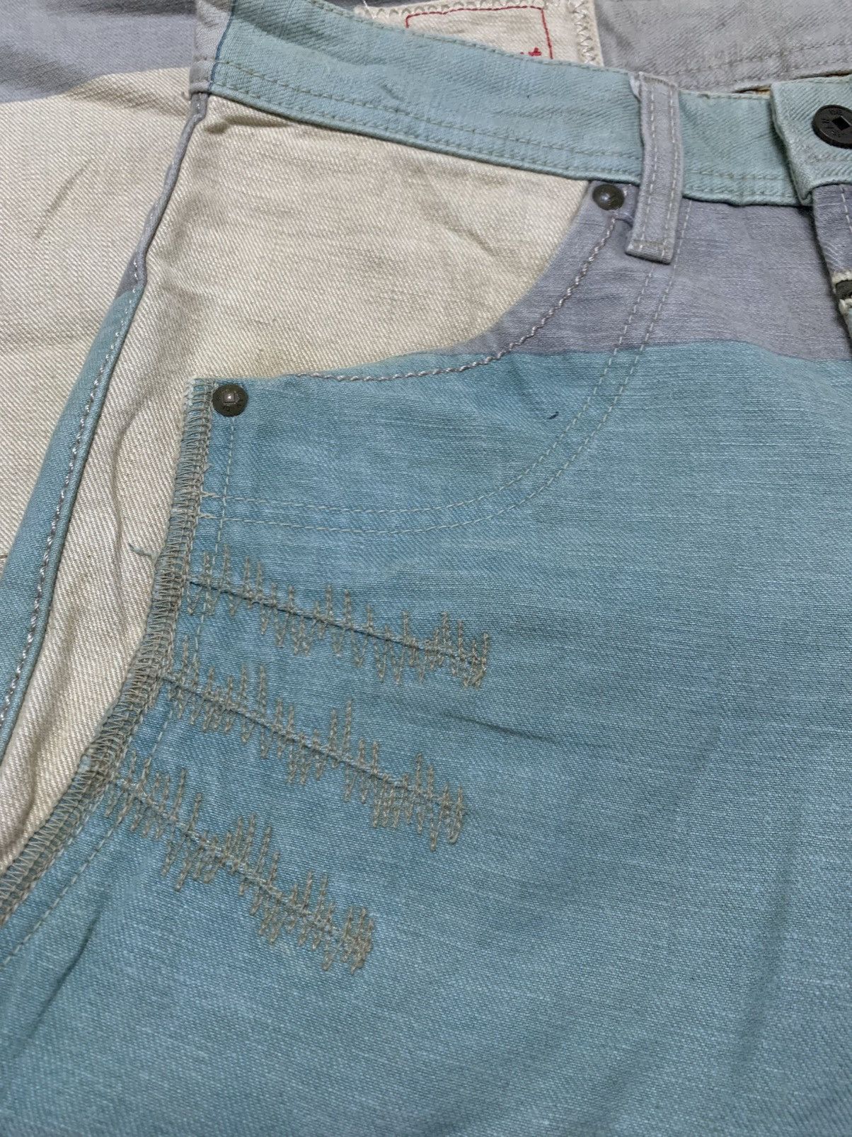 Marithe + Francois Girbaud MARITHE FRANCOIS GIRBAUD COLOUR BLOCK DENIM JEANS Size US 31 - 12 Thumbnail