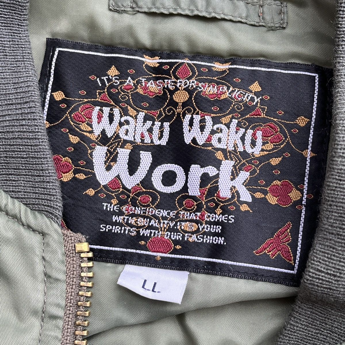 Toyo Enterprises VINTAGE DISTRESSED BOMBER WAKU WAKU WORK TOYO ENTERPRISE Size US L / EU 52-54 / 3 - 18 Thumbnail