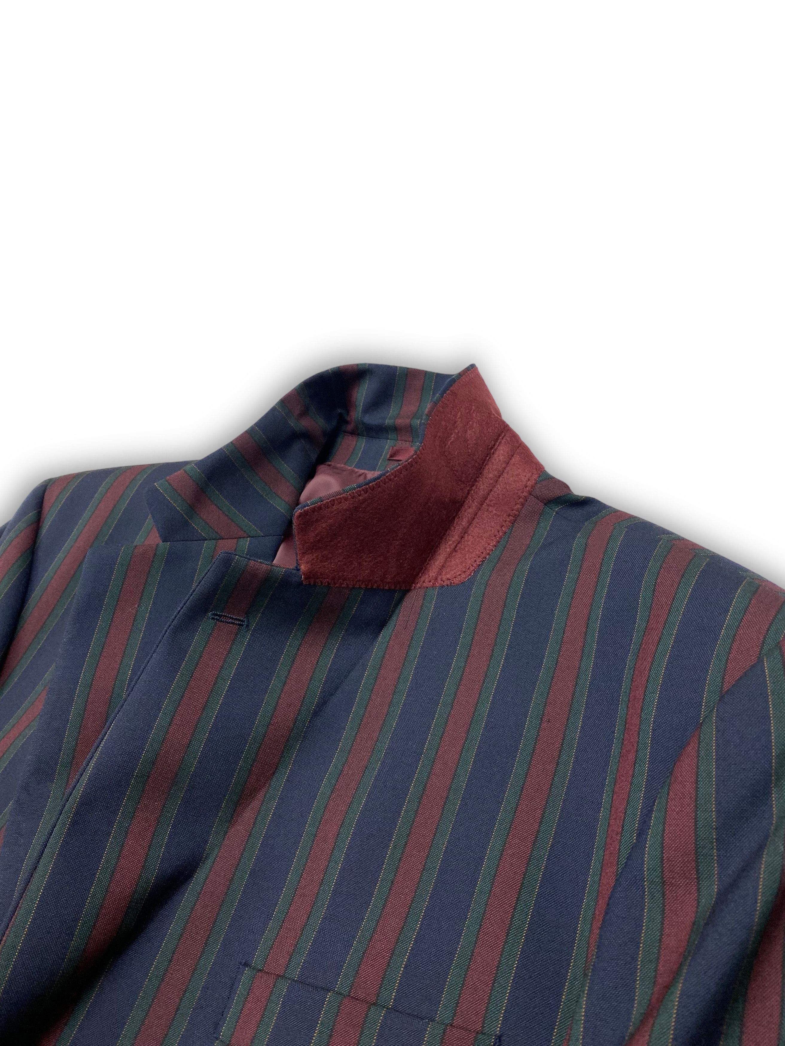 Other Vintage Brook Taverner Striped Luxury Blazer M572 Size 46S - 7 Thumbnail
