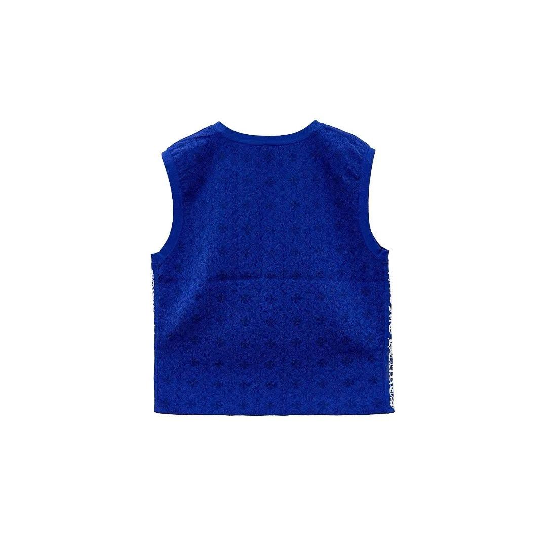 Chrome Hearts Chrome Hearts Blue Tonal Monogram Knit Tank Top ...