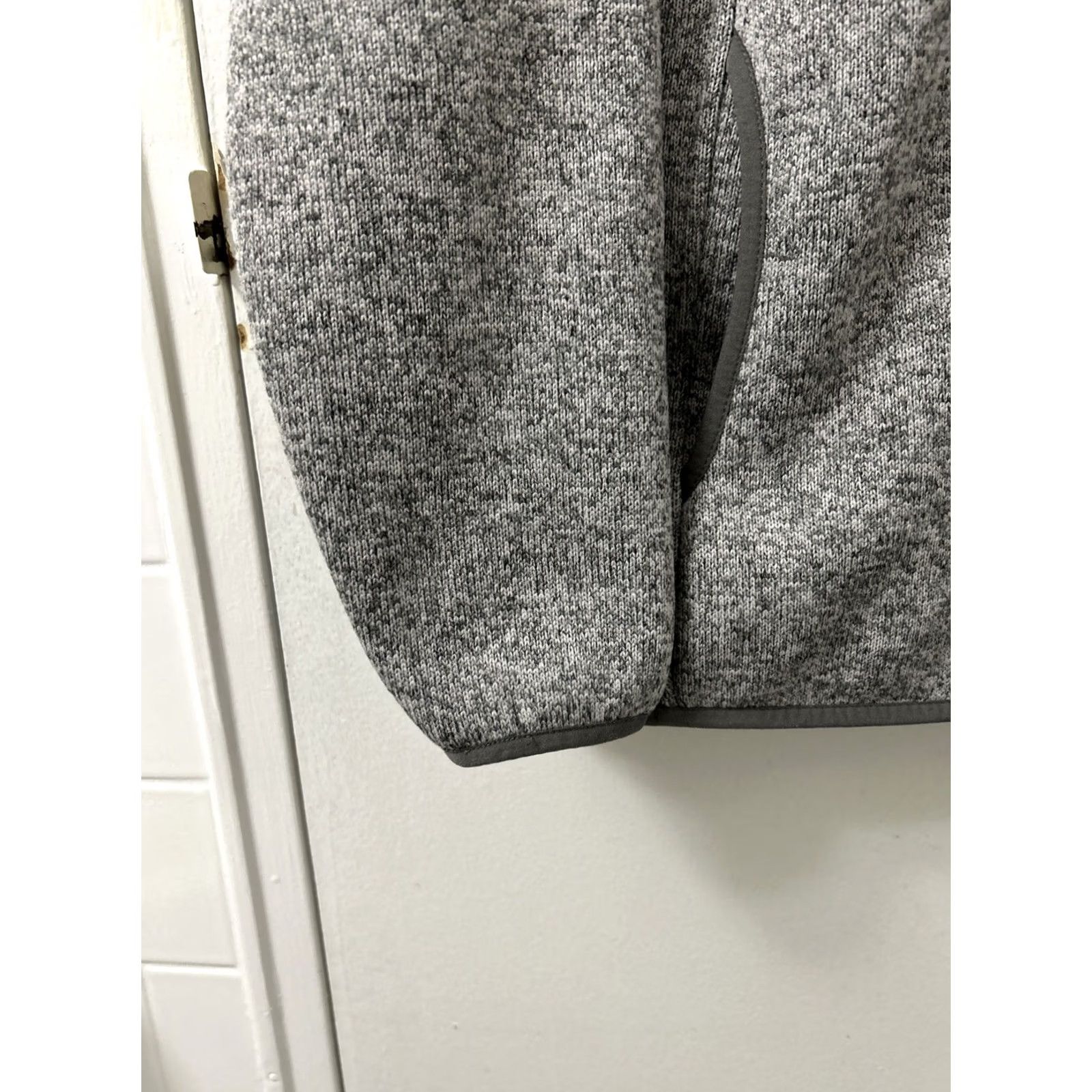 Vintage VINTAGE LL Bean Sweater Fleece Pullover Womens M Gray Kangaroo Pockets 1/4 Snap 506473 Size M / US 6-8 / IT 42-44 - 5 Thumbnail