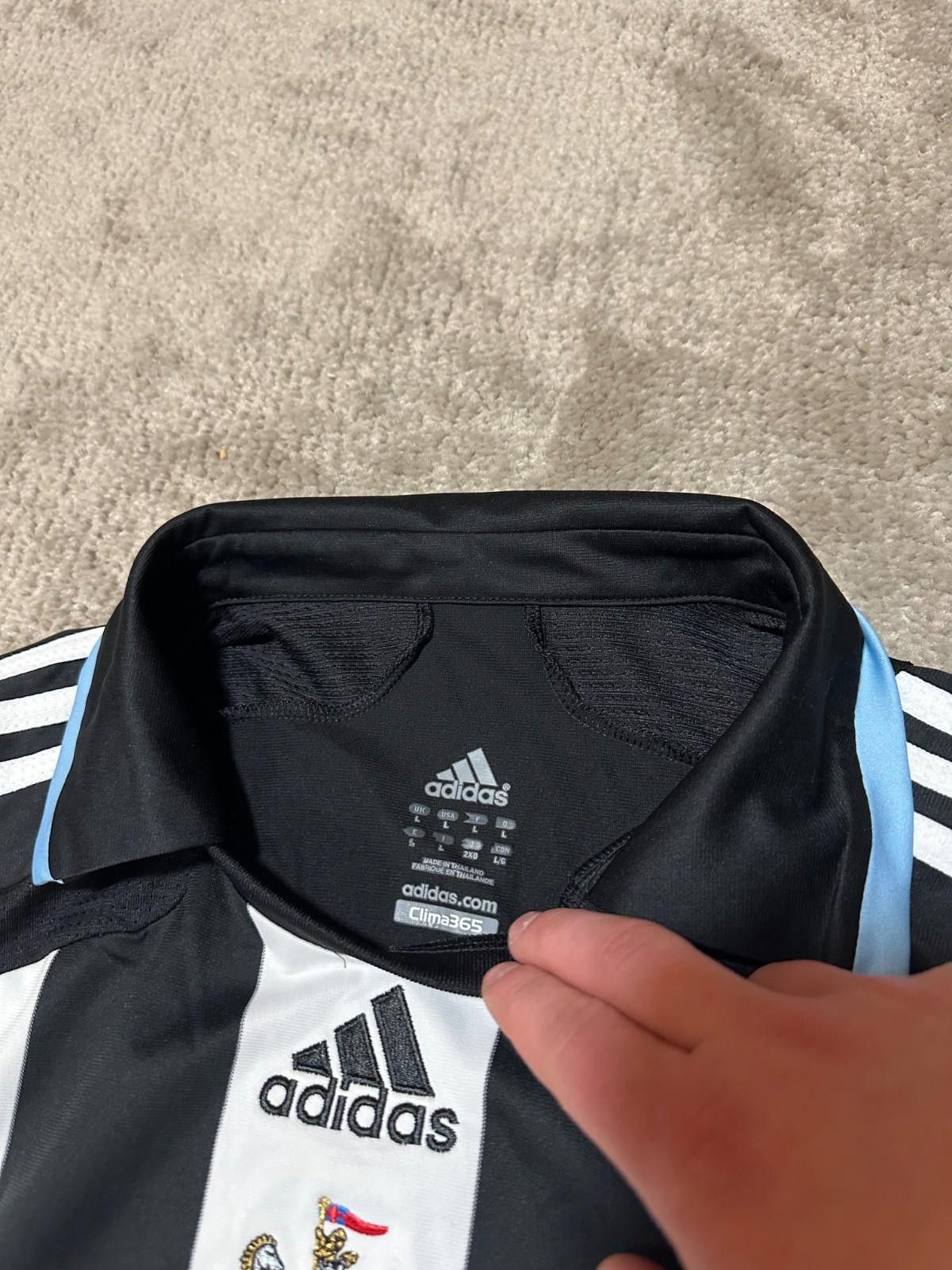 Adidas Milner #16 Newcastle United 2007/09 Soccer Jersey Football Size US L / EU 52-54 / 3 - 4 Thumbnail