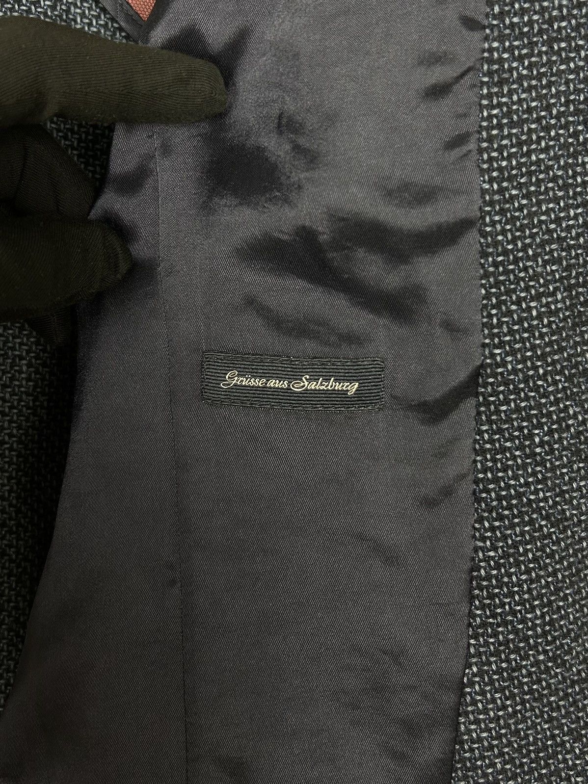 Designer × Schneiders Schneiders Salzburg Womens Navy Wool Tweed Blazer Jacket Size M / US 6-8 / IT 42-44 - 11 Thumbnail