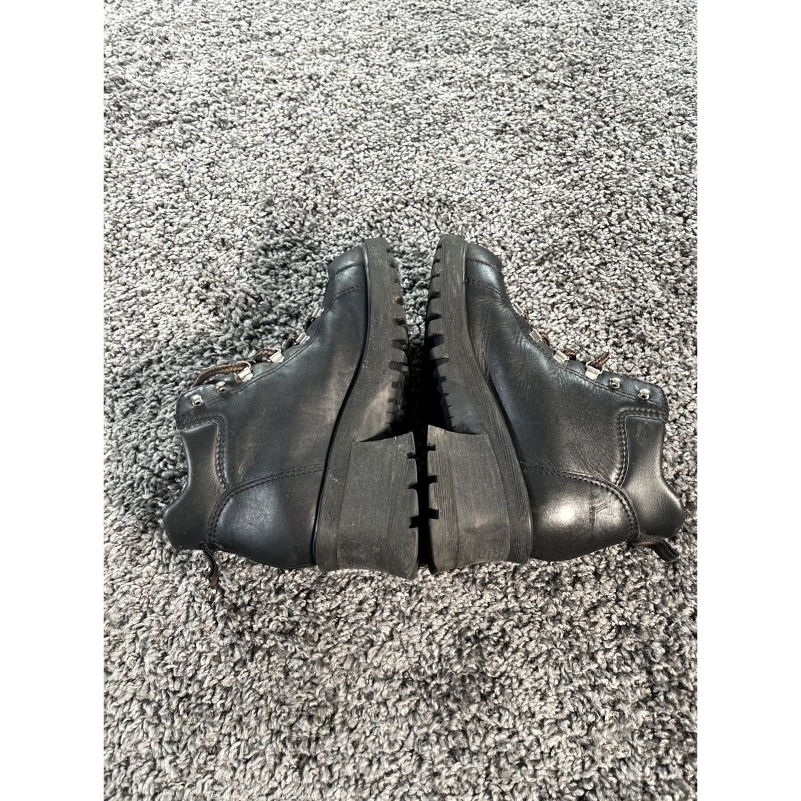 Vintage VINTAGE MIA BOOT Boots Platform Leather Black Women's SZ 7M 90s Grunge High Heel Block Ankle Round Toe Size US 5 / IT 35 - 5 Thumbnail