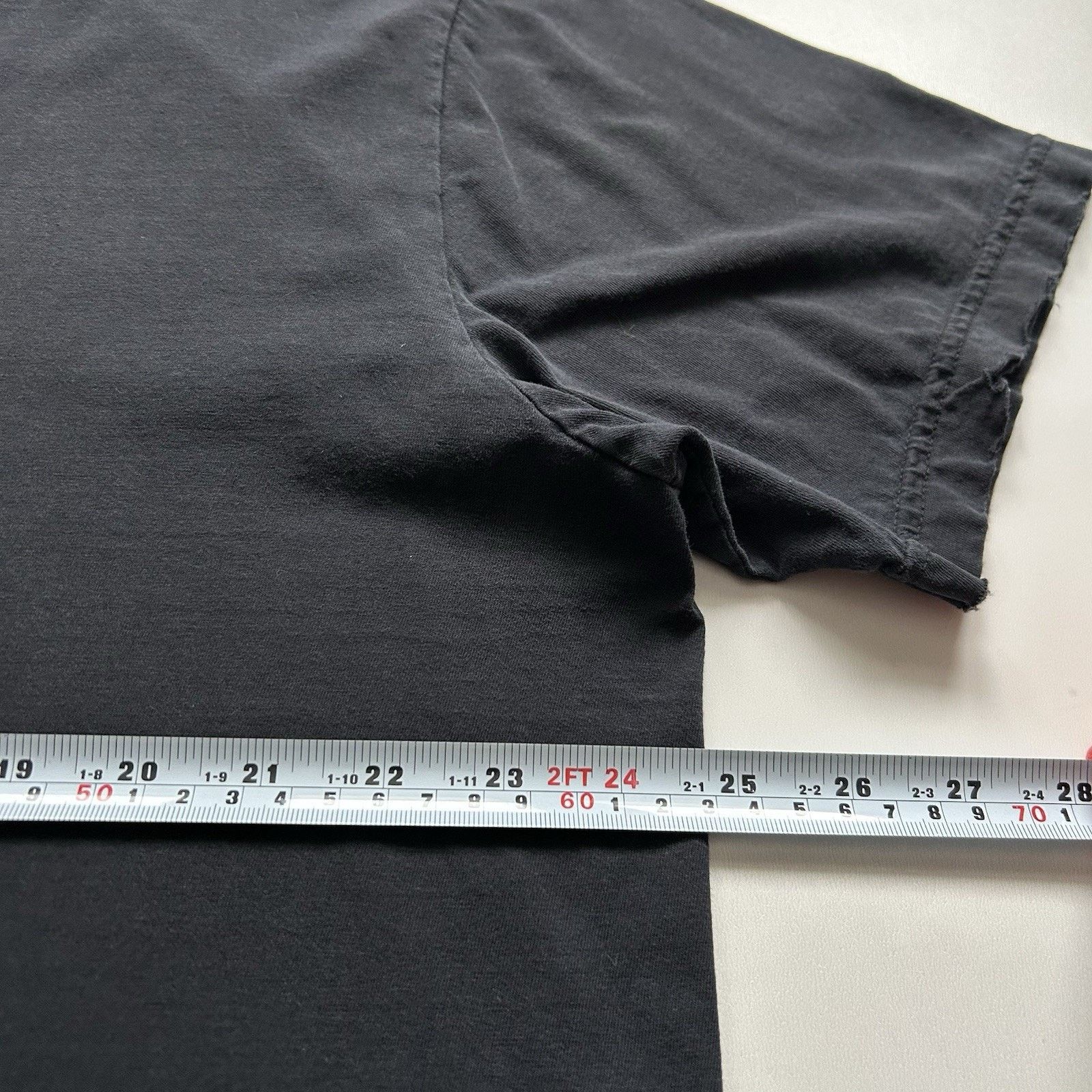 Vintage Vintage Sun Faded Black Blank Basic T Shirt 2XL Short Sleeve Size US XXL / EU 58 / 5 - 8 Thumbnail