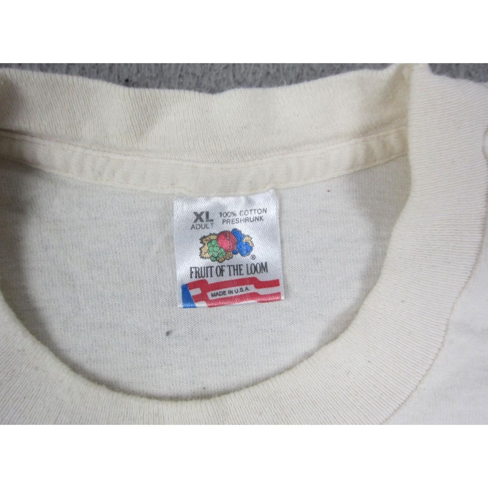 Fruit Of The Loom Vintage Marathon Shirt Mens Extra Large White Iowa Corn Single Stitch USA Made Size US XL / EU 56 / 4 - 5 Thumbnail