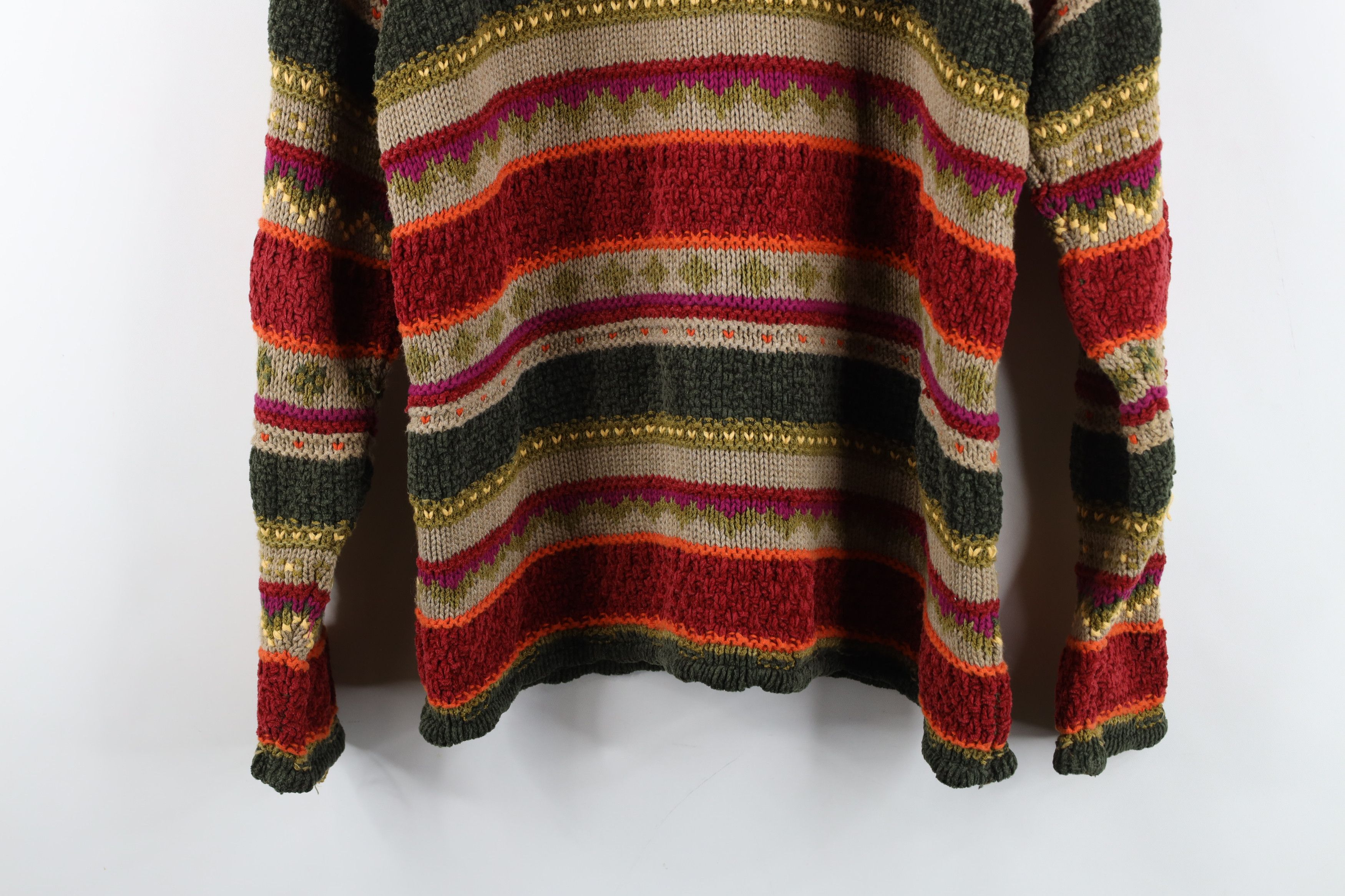Vintage Vintage 90s Streetwear Fair Isle Knit Cardigan Sweater Size S / US 4 / IT 40 - 13 Thumbnail