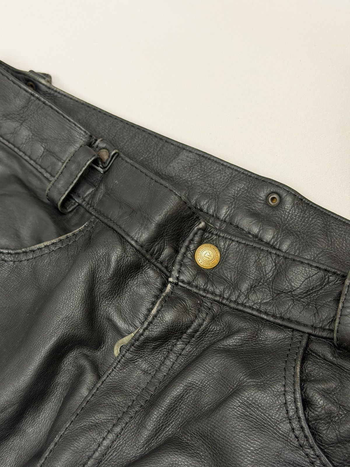 Leather Vintage IXS Leather Pants Black Riding Y2K Archival Dainese Size US 33 - 7 Thumbnail