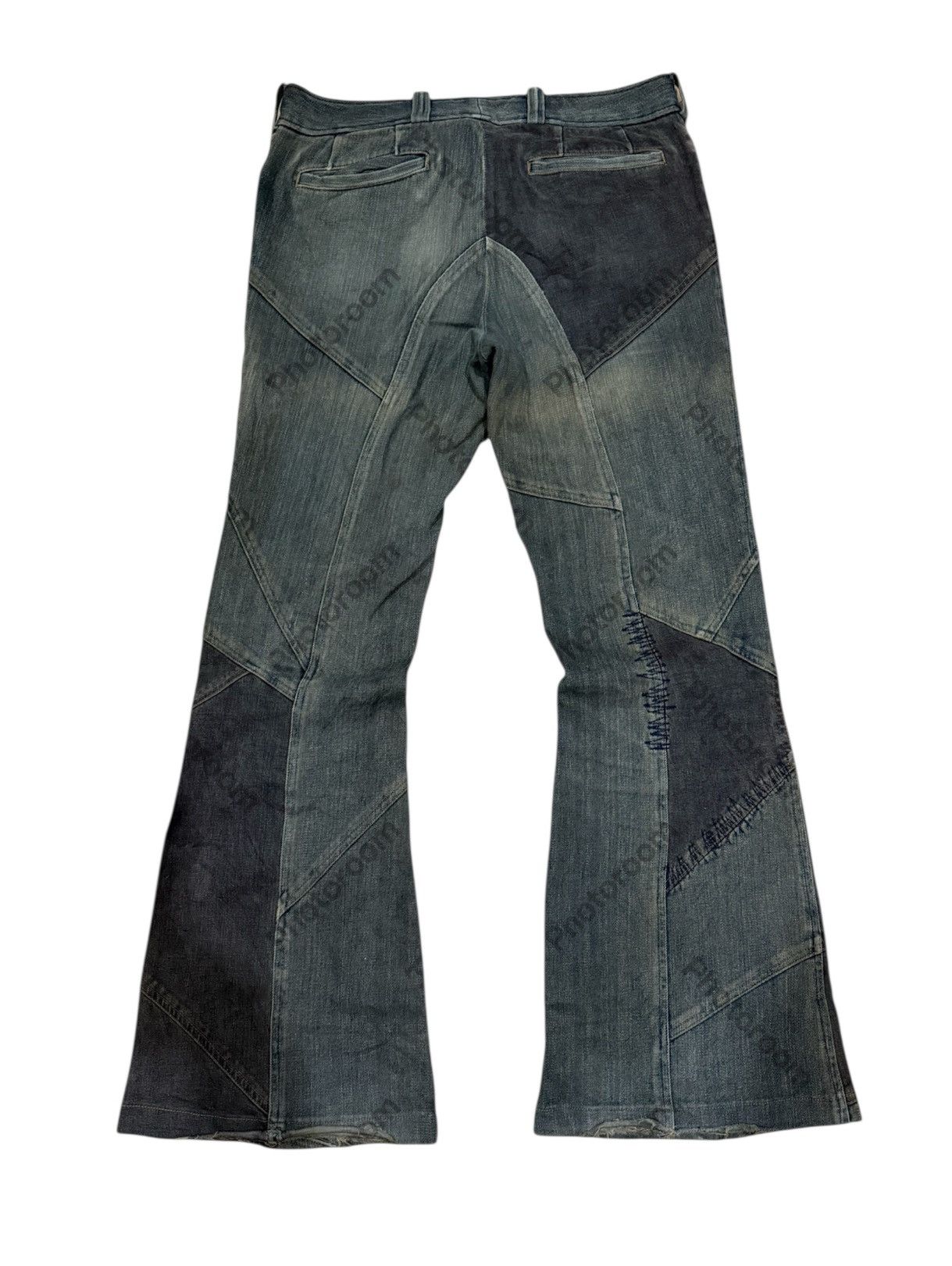 Tornado Mart TORNADO MART BOOTCUT PATCHWORK STYLE JEANS Size US 32 / EU 48 - 2 Thumbnail