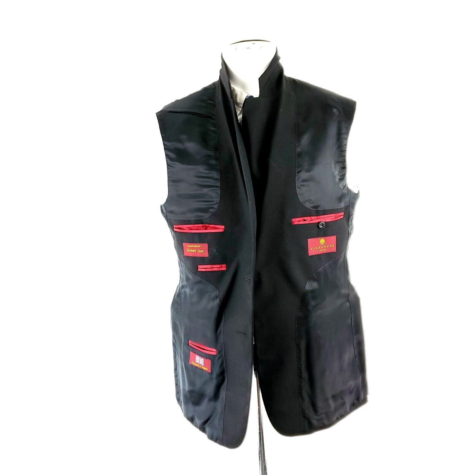 Savile Row Alexandre London Savile Row Wool Trevira 2 Button Blazer 42R Size 42R - 10 Thumbnail