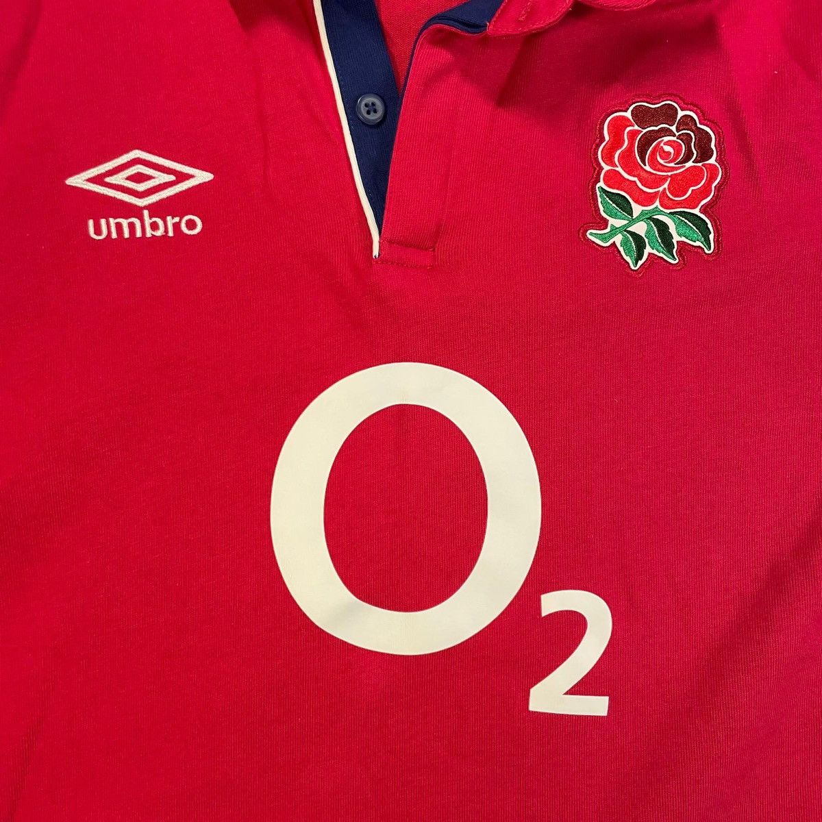 Umbro England Rugby Union shirt, Umbro red white sweatshirt polo Size US XXL / EU 58 / 5 - 6 Thumbnail