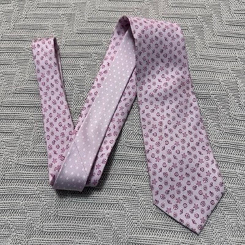 Pierre Cardin Vintage Pierre Cardin pink seashell silk tie Size ONE SIZE - 1 Thumbnail