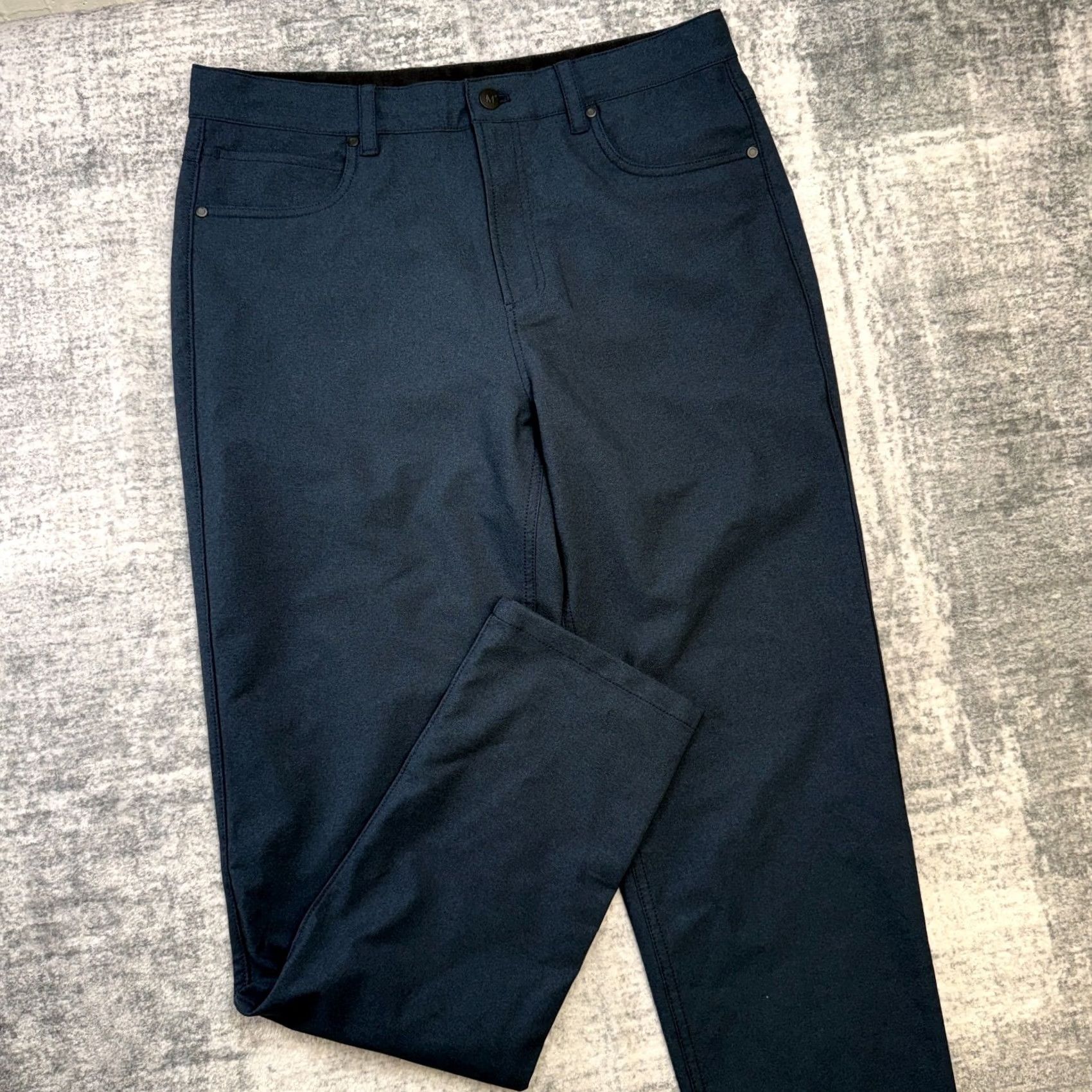 Vintage Ministry of Supply Kinetic Pants Mens 34 Blue 5-Pocket Tech Performance Commute Pants Size US 34 / EU 50 - 2 Thumbnail