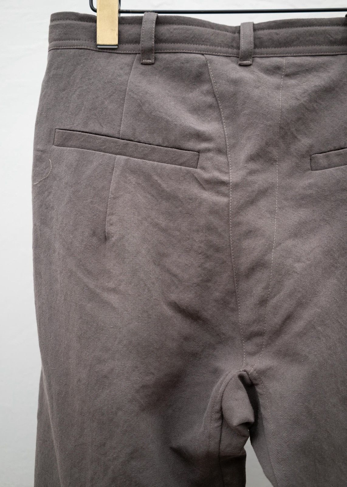 Jan Jan Van Essche Jan Jan Van Essche #76 Wide Pleated Dove Wool Linen Trousers Size US 30 / EU 46 - 6 Thumbnail